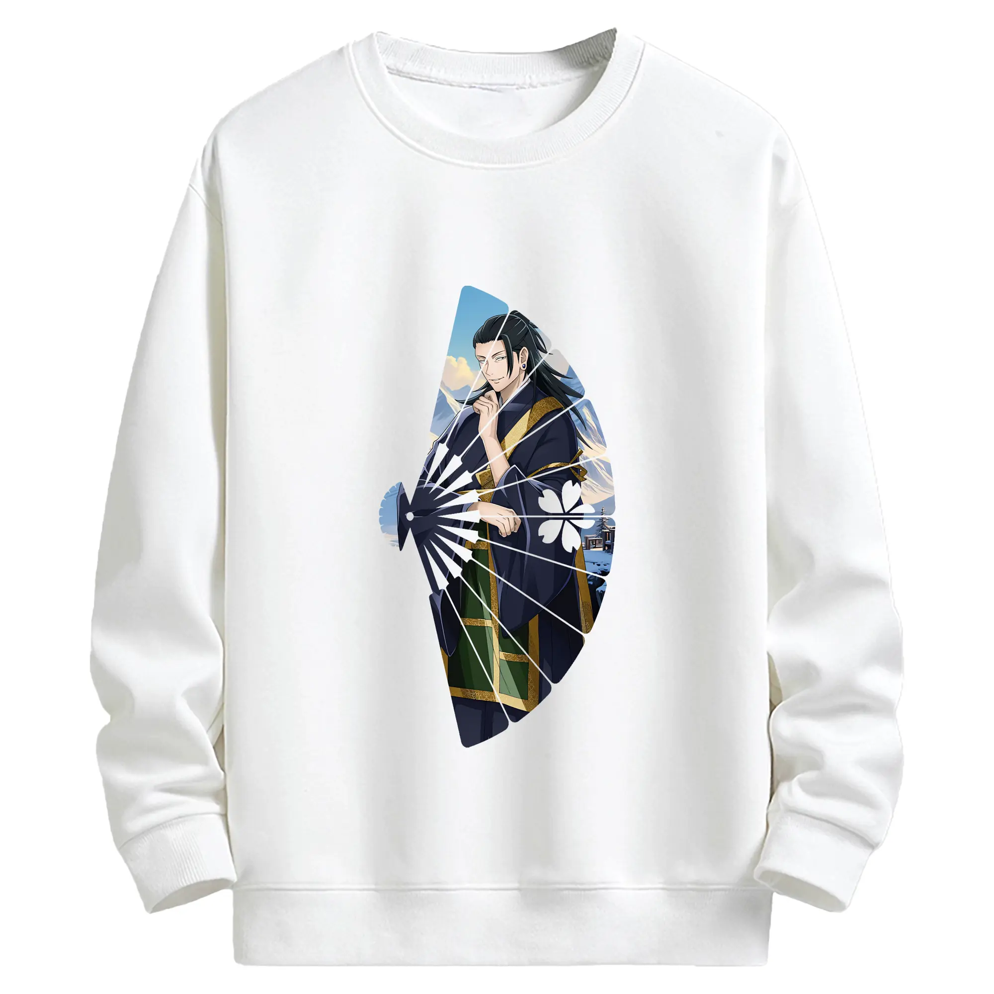 呪術廻戦 グッズ,夏油 傑 - キッズ クルーネックスウェットシャツ ・ フロントプリント ・ 綿80％ ポリエステル20％ ・ 快適 通学 スポーツ 日常使い お散歩用