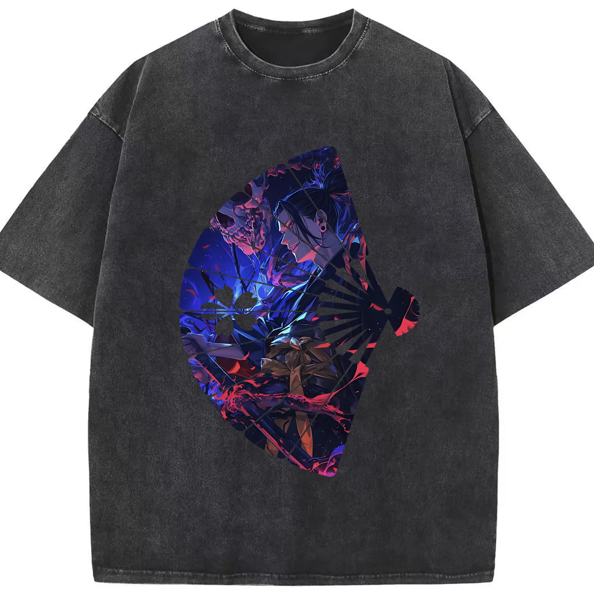 呪術廻戦 グッズ,夏油 傑 - 綿100％ ヴィンテージ風 半袖Tシャツ ・ フロントプリント ・ 柔らか肌触り ・ 通気性 快適 ・ スポーツ カジュアル 外出用