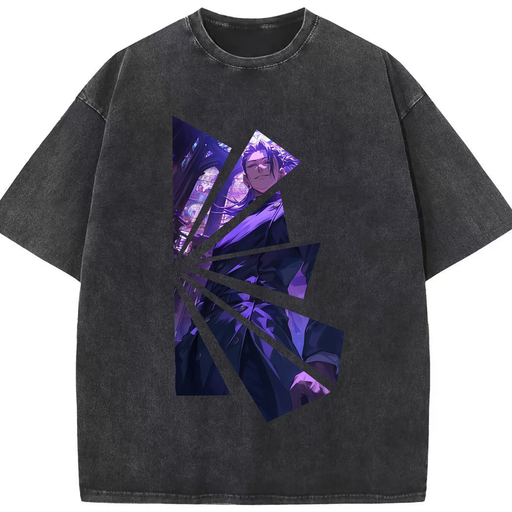 呪術廻戦 グッズ,夏油 傑 - 綿100％ ヴィンテージ風 半袖Tシャツ ・ フロントプリント ・ 柔らか肌触り ・ 通気性 快適 ・ スポーツ カジュアル 外出用