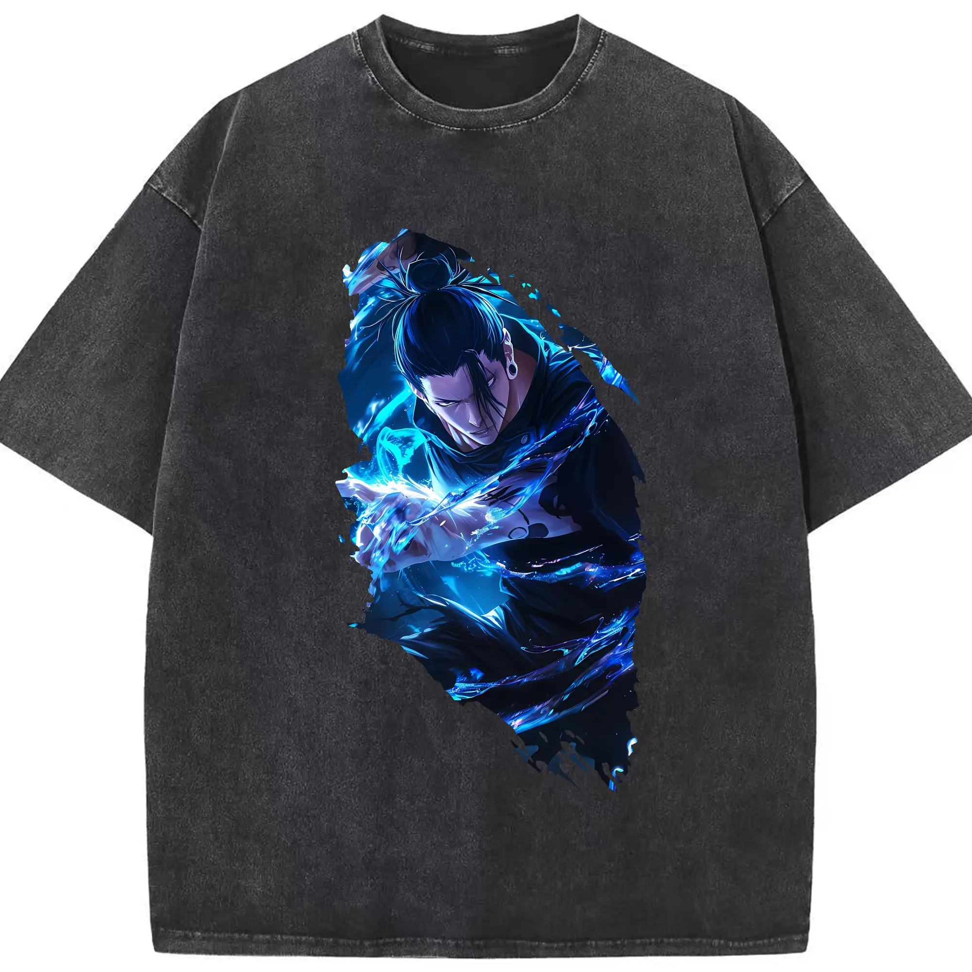 呪術廻戦 グッズ,夏油 傑 - 綿100％ ヴィンテージ風 半袖Tシャツ ・ フロントプリント ・ 柔らか肌触り ・ 通気性 快適 ・ スポーツ カジュアル 外出用