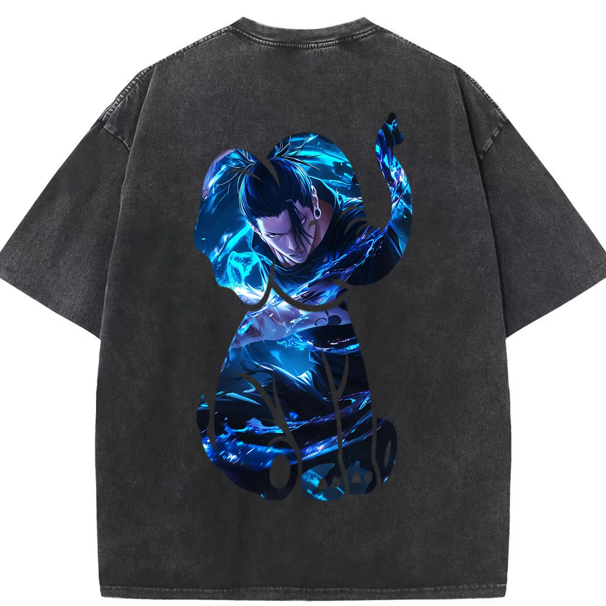 呪術廻戦 グッズ,夏油 傑 - 綿100％ ヴィンテージ風 半袖Tシャツ ・ 背面プリント ・ 柔らか肌触り ・ 通気性 快適 ・ スポーツ カジュアル 外出用