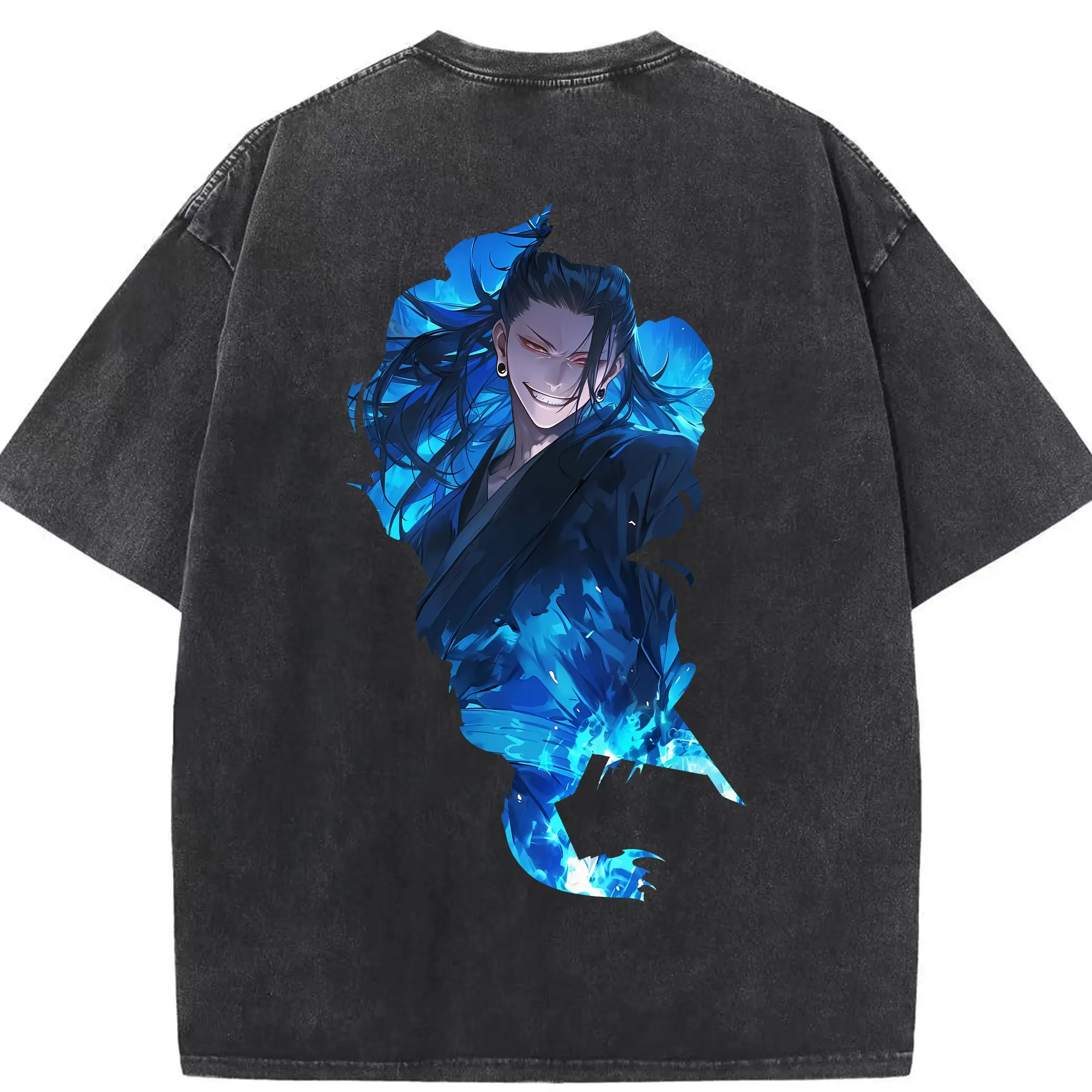 呪術廻戦 グッズ,夏油 傑 - 綿100％ ヴィンテージ風 半袖Tシャツ ・ 背面プリント ・ 柔らか肌触り ・ 通気性 快適 ・ スポーツ カジュアル 外出用