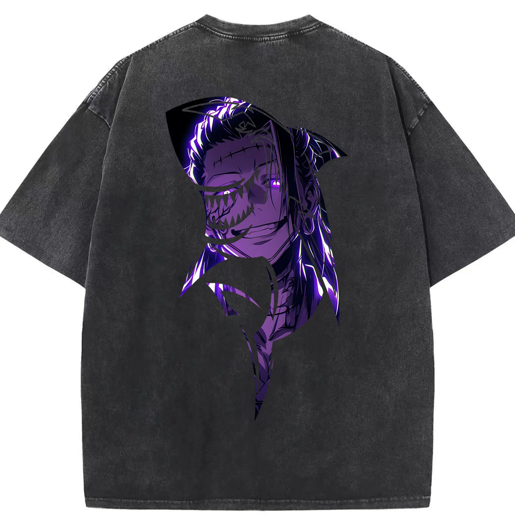 呪術廻戦 グッズ,夏油 傑 - 綿100％ ヴィンテージ風 半袖Tシャツ ・ 背面プリント ・ 柔らか肌触り ・ 通気性 快適 ・ スポーツ カジュアル 外出用