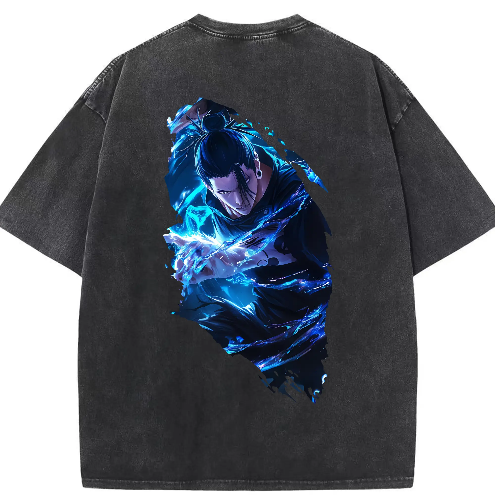 呪術廻戦 グッズ,夏油 傑 - 綿100％ ヴィンテージ風 半袖Tシャツ ・ 背面プリント ・ 柔らか肌触り ・ 通気性 快適 ・ スポーツ カジュアル 外出用