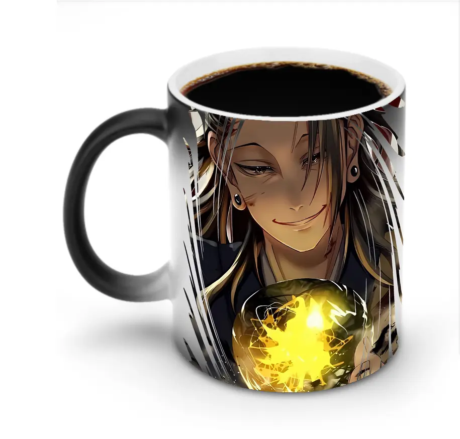 呪術廻戦 グッズ,夏油 傑 - 変色マグカップ ・ セラミック ・ 熱転写プリント ・ 耐久性 高品質 ・ ギフト・自宅用 コーヒー お茶