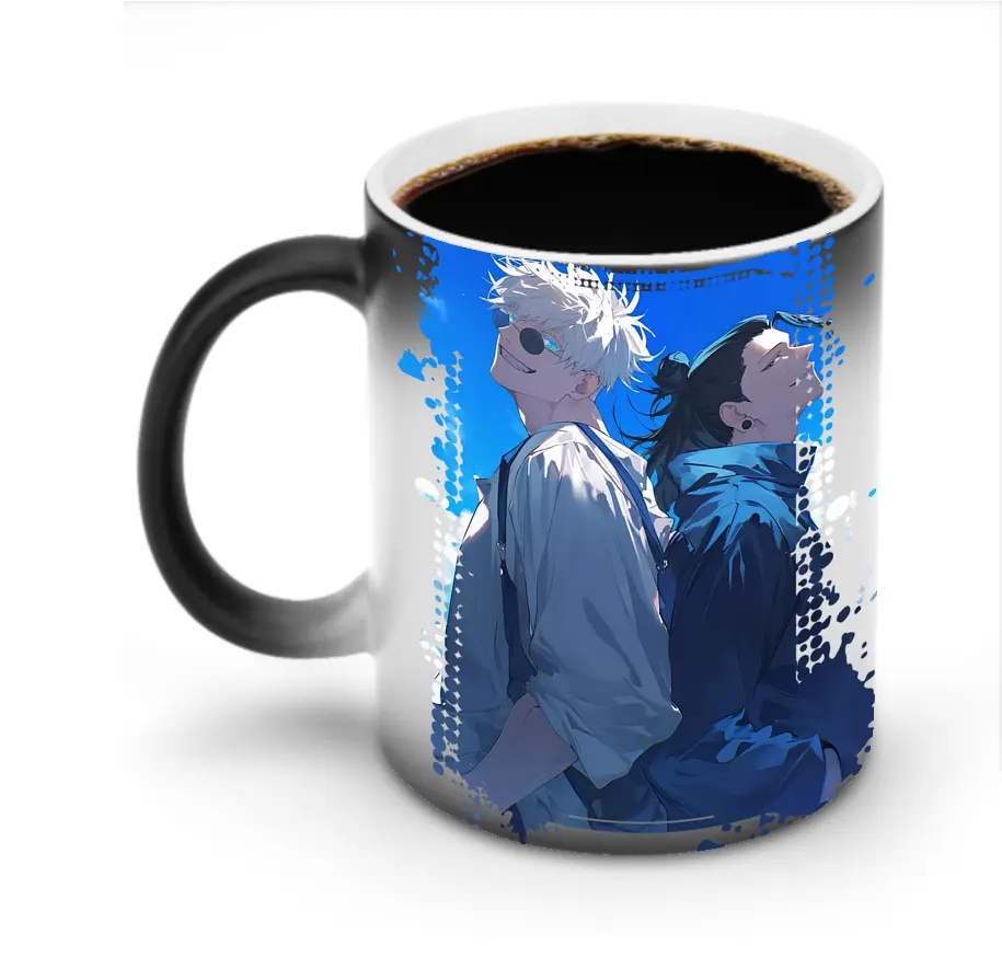 呪術廻戦 グッズ,夏油 傑 - 変色マグカップ ・ セラミック ・ 熱転写プリント ・ 耐久性 高品質 ・ ギフト・自宅用 コーヒー お茶