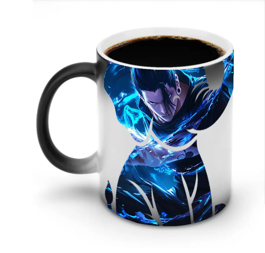呪術廻戦 グッズ,夏油 傑 - 変色マグカップ ・ セラミック ・ 熱転写プリント ・ 耐久性 高品質 ・ ギフト・自宅用 コーヒー お茶