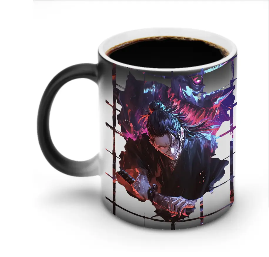 呪術廻戦 グッズ,夏油 傑 - 変色マグカップ ・ セラミック ・ 熱転写プリント ・ 耐久性 高品質 ・ ギフト・自宅用 コーヒー お茶