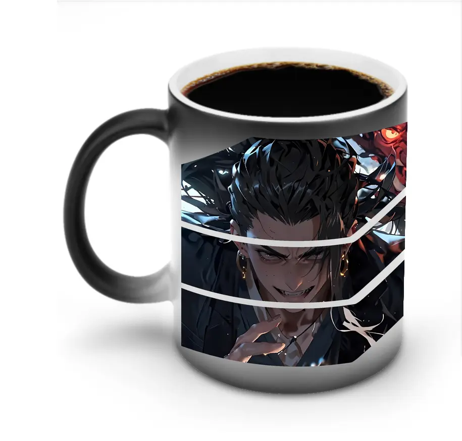 呪術廻戦 グッズ,夏油 傑 - 変色マグカップ ・ セラミック ・ 熱転写プリント ・ 耐久性 高品質 ・ ギフト・自宅用 コーヒー お茶
