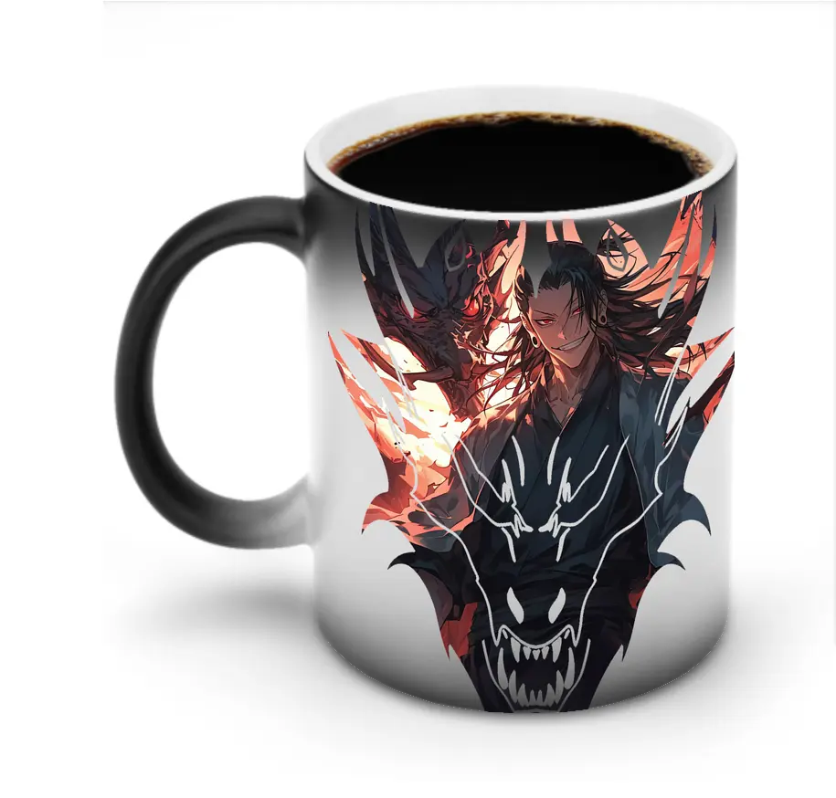呪術廻戦 グッズ,夏油 傑 - 変色マグカップ ・ セラミック ・ 熱転写プリント ・ 耐久性 高品質 ・ ギフト・自宅用 コーヒー お茶