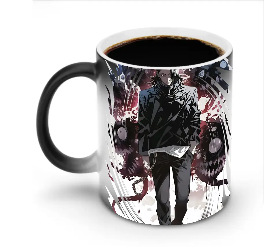 呪術廻戦 グッズ,夏油 傑 - 変色マグカップ ・ セラミック ・ 熱転写プリント ・ 耐久性 高品質 ・ ギフト・自宅用 コーヒー お茶