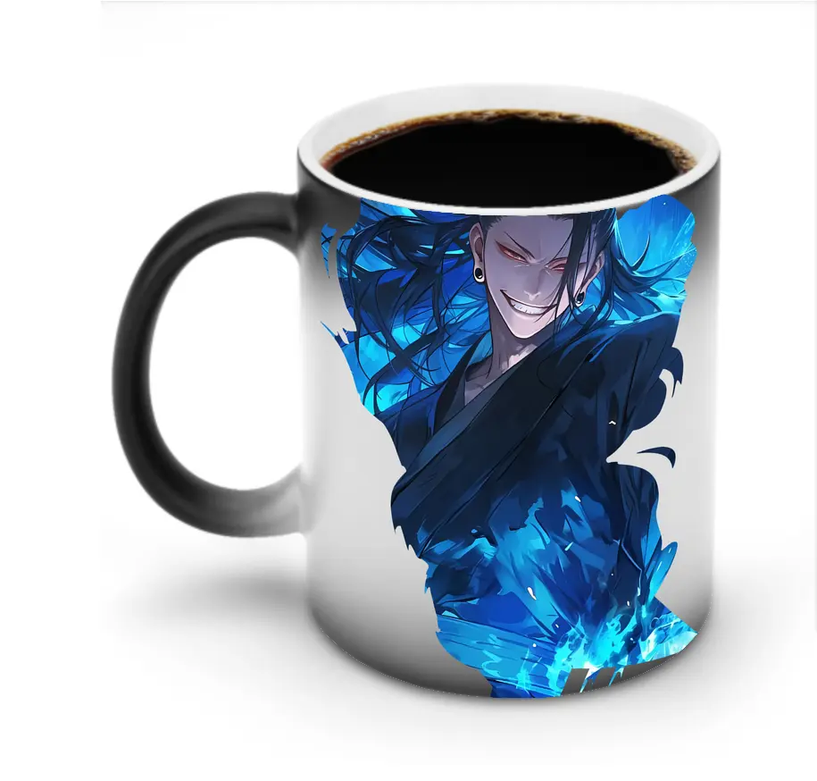 呪術廻戦 グッズ,夏油 傑 - 変色マグカップ ・ セラミック ・ 熱転写プリント ・ 耐久性 高品質 ・ ギフト・自宅用 コーヒー お茶