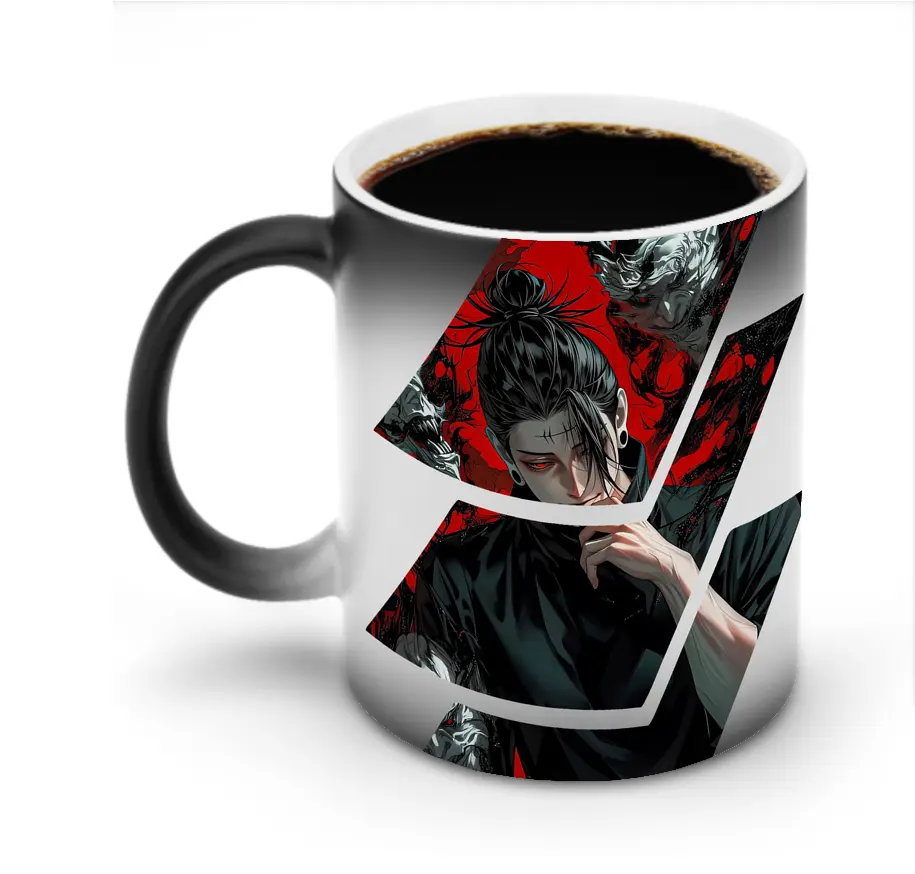 呪術廻戦 グッズ,夏油 傑 - 変色マグカップ ・ セラミック ・ 熱転写プリント ・ 耐久性 高品質 ・ ギフト・自宅用 コーヒー お茶