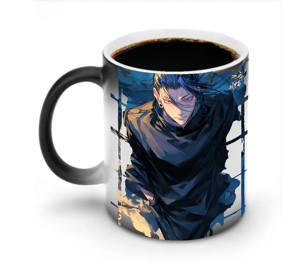 呪術廻戦 グッズ,夏油 傑 - 変色マグカップ ・ セラミック ・ 熱転写プリント ・ 耐久性 高品質 ・ ギフト・自宅用 コーヒー お茶