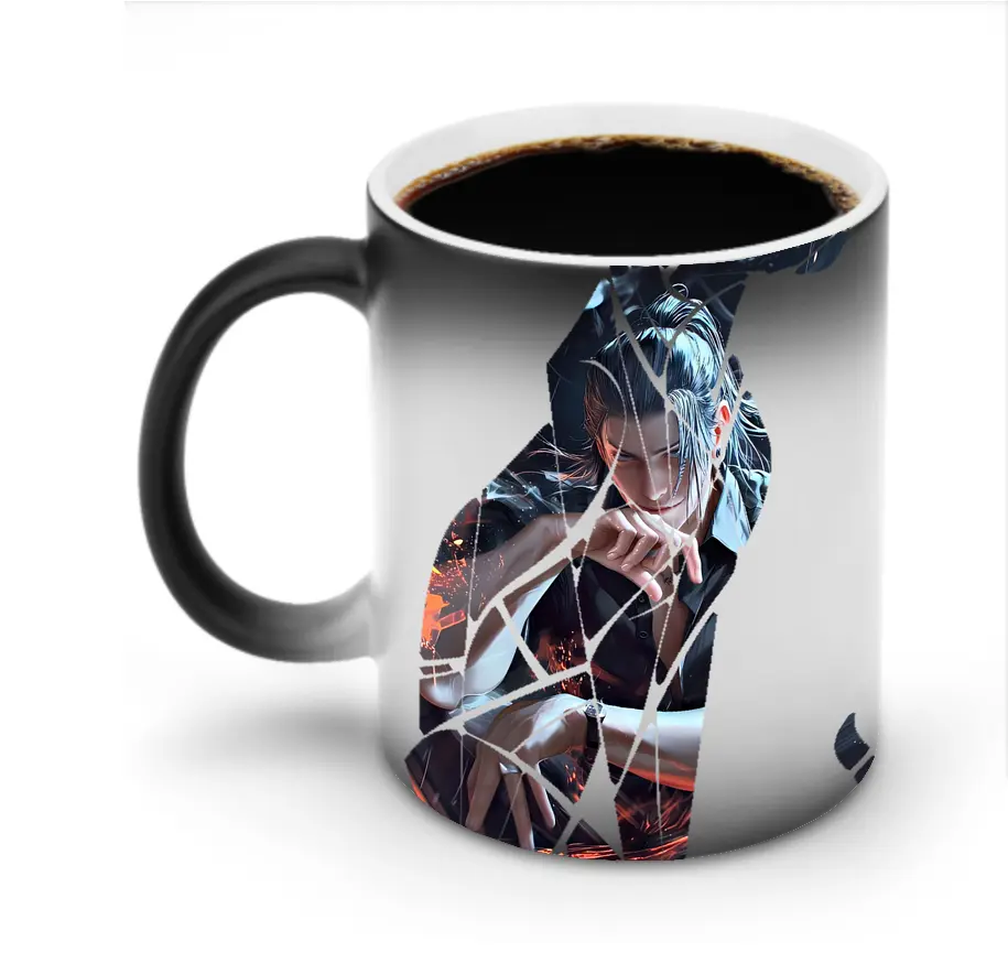 呪術廻戦 グッズ,夏油 傑 - 変色マグカップ ・ セラミック ・ 熱転写プリント ・ 耐久性 高品質 ・ ギフト・自宅用 コーヒー お茶