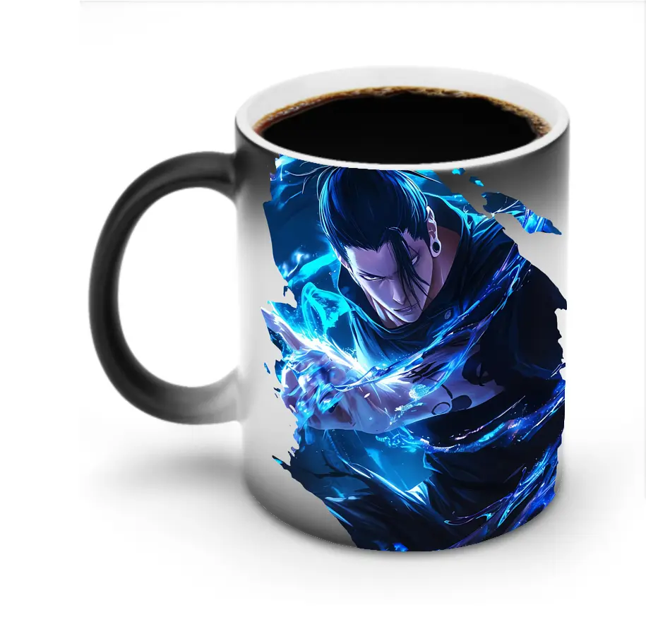 呪術廻戦 グッズ,夏油 傑 - 変色マグカップ ・ セラミック ・ 熱転写プリント ・ 耐久性 高品質 ・ ギフト・自宅用 コーヒー お茶