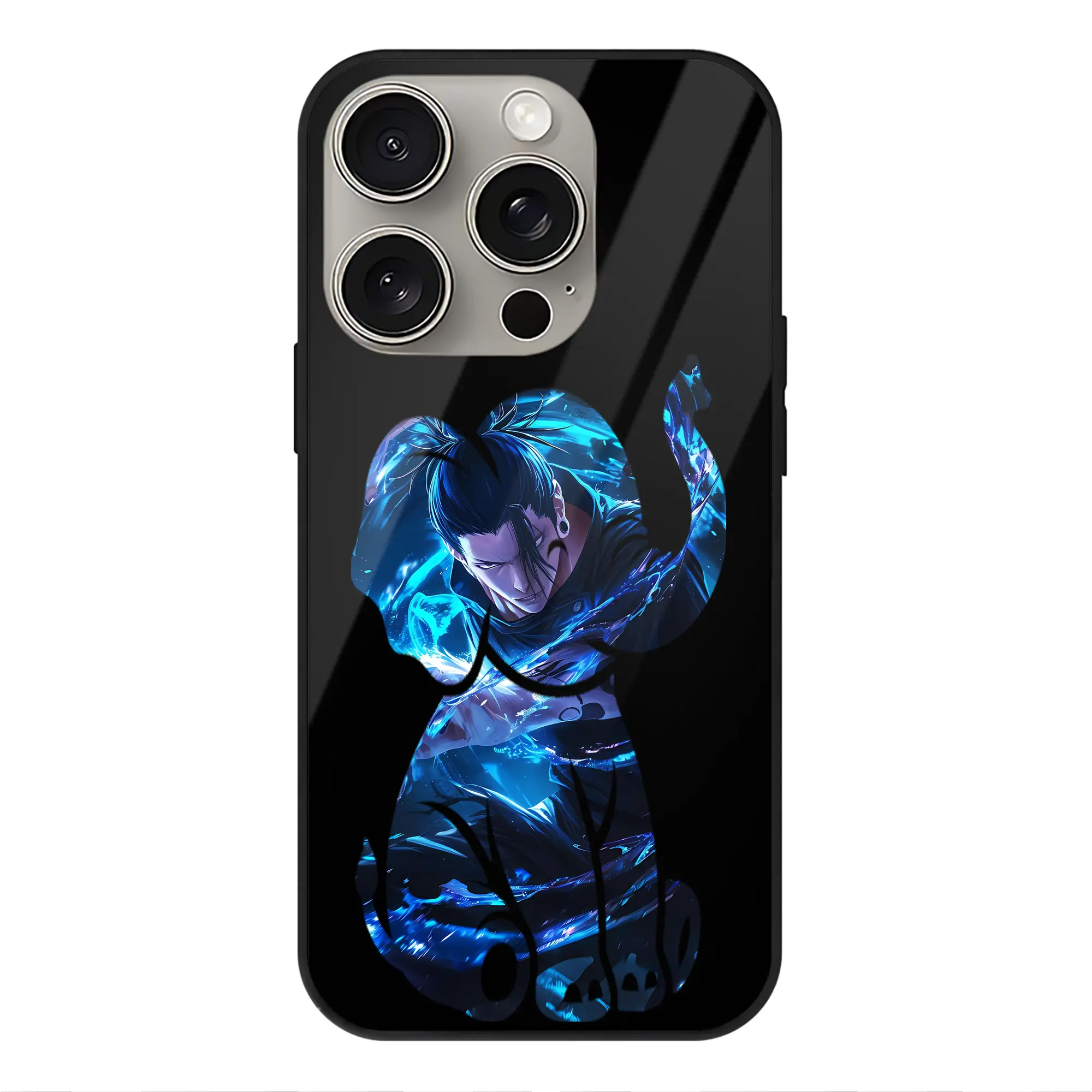 呪術廻戦 グッズ,夏油 傑 - IPhone15Pro対応 ・ スマホケース ・ 背面ガラス ・ TPU+強化ガラス ・ 耐衝撃 ・ 黄変防止 ・ ワイヤレス充電対応 ・ 3D立体ボタン