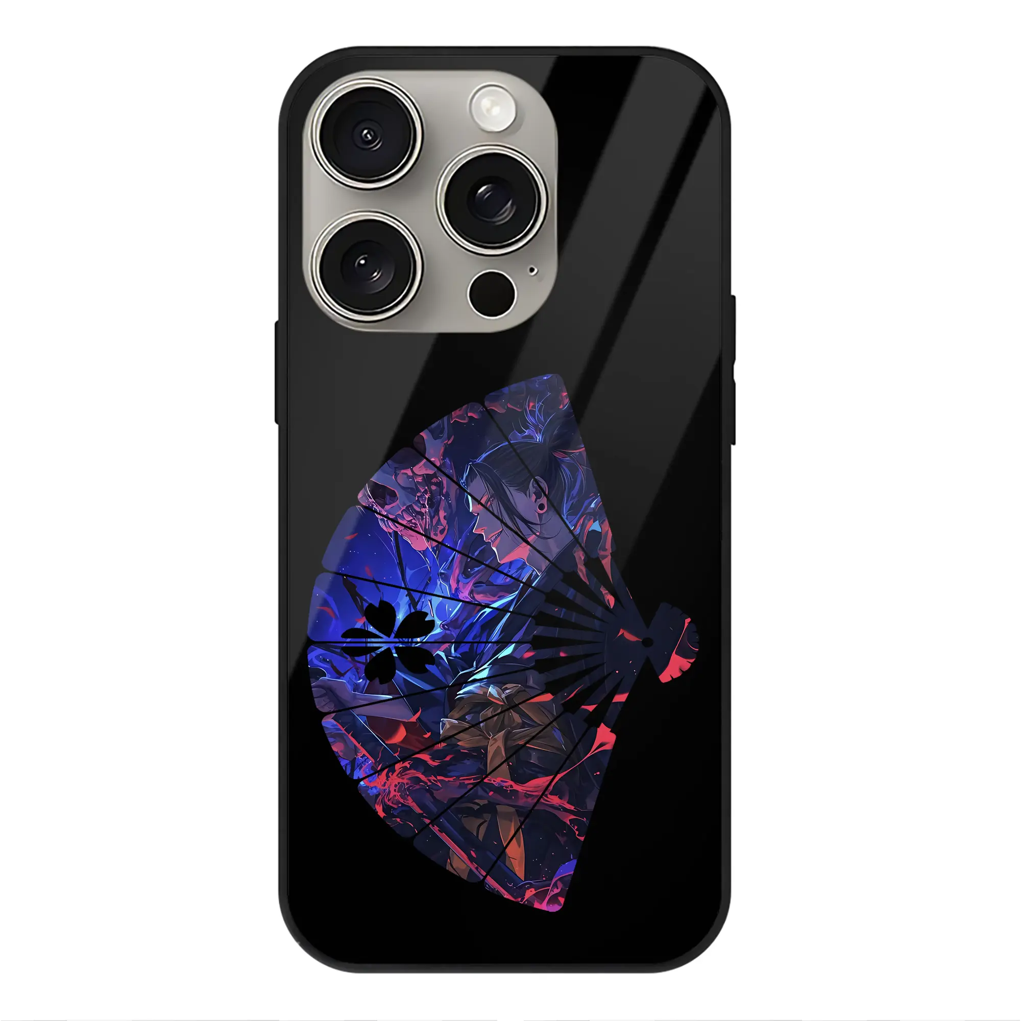 呪術廻戦 グッズ,夏油 傑 - IPhone15Pro対応 ・ スマホケース ・ 背面ガラス ・ TPU+強化ガラス ・ 耐衝撃 ・ 黄変防止 ・ ワイヤレス充電対応 ・ 3D立体ボタン