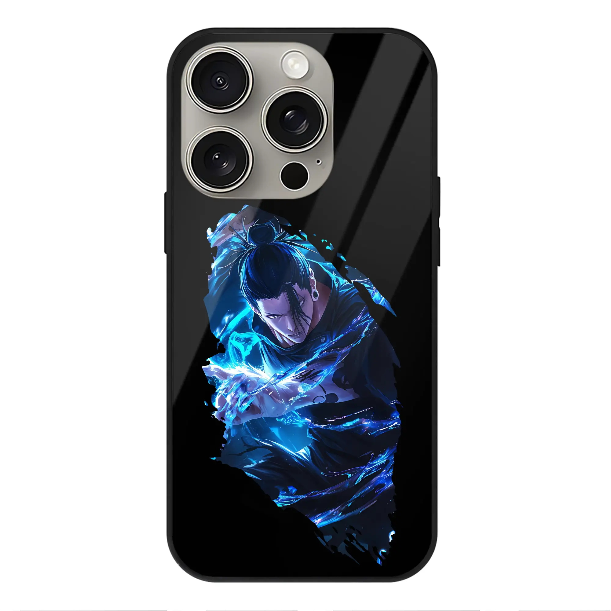 呪術廻戦 グッズ,夏油 傑 - IPhone15Pro対応 ・ スマホケース ・ 背面ガラス ・ TPU+強化ガラス ・ 耐衝撃 ・ 黄変防止 ・ ワイヤレス充電対応 ・ 3D立体ボタン