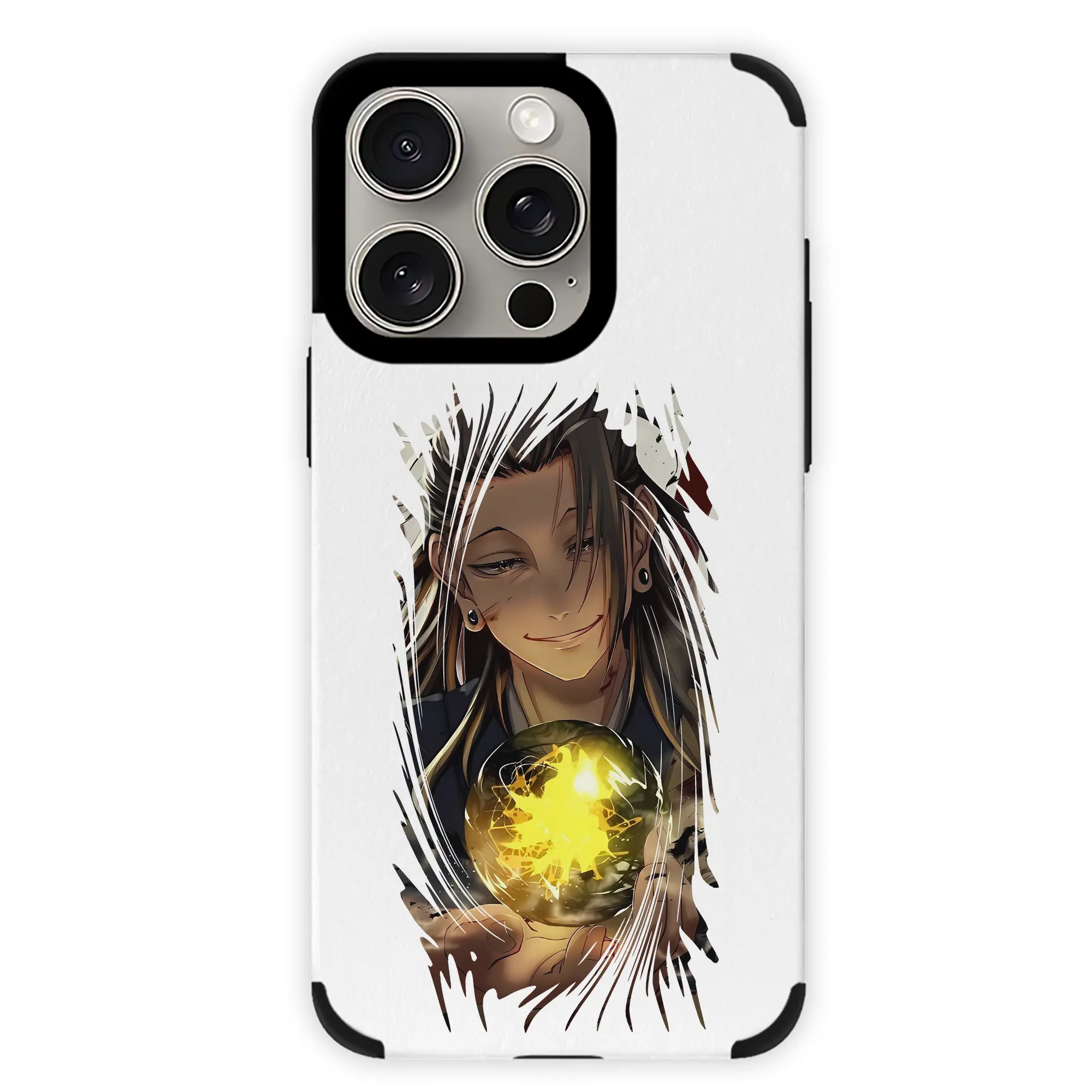 呪術廻戦 グッズ,夏油 傑 - IPhone15ProMax対応 ・ PUレザースマホケース ・ 耐衝撃 ・ 黄変防止 ・ 360度全面保護 ・ 柔らか手触り ・ 3D立体ボタン