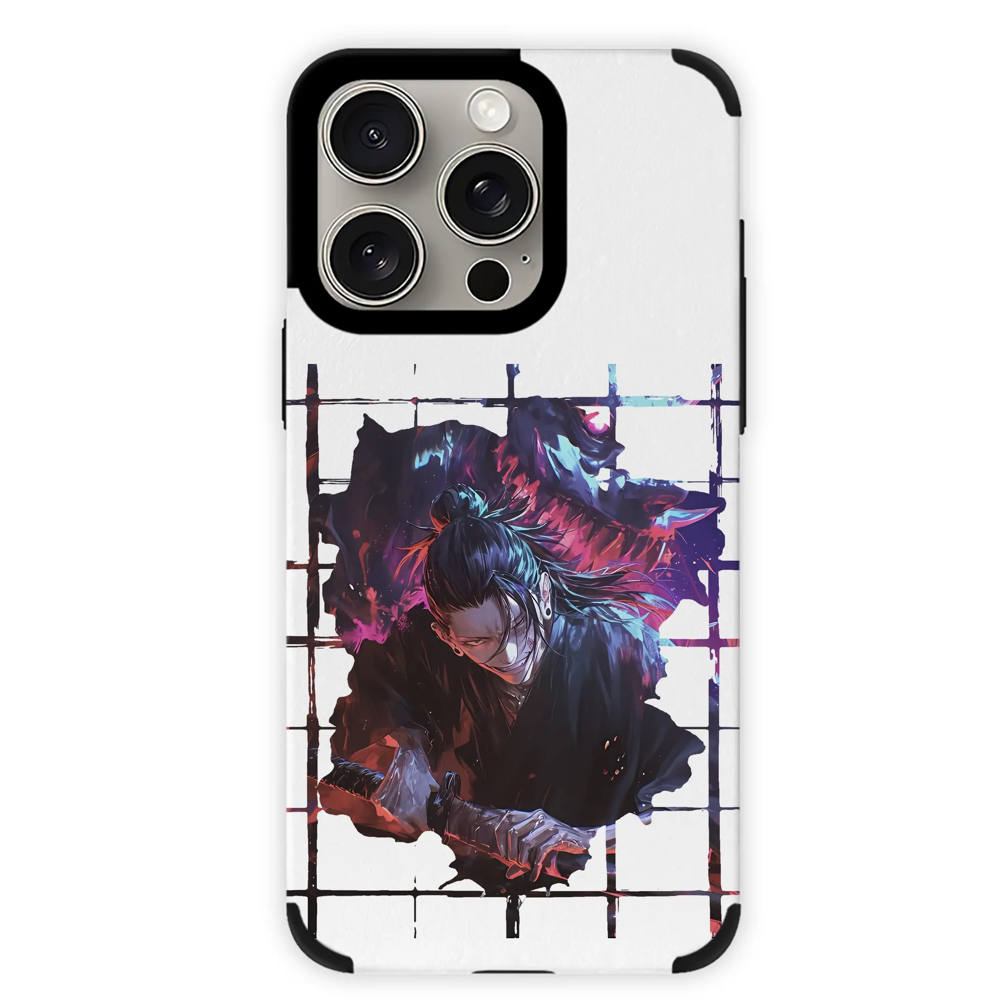 呪術廻戦 グッズ,夏油 傑 - IPhone15ProMax対応 ・ PUレザースマホケース ・ 耐衝撃 ・ 黄変防止 ・ 360度全面保護 ・ 柔らか手触り ・ 3D立体ボタン