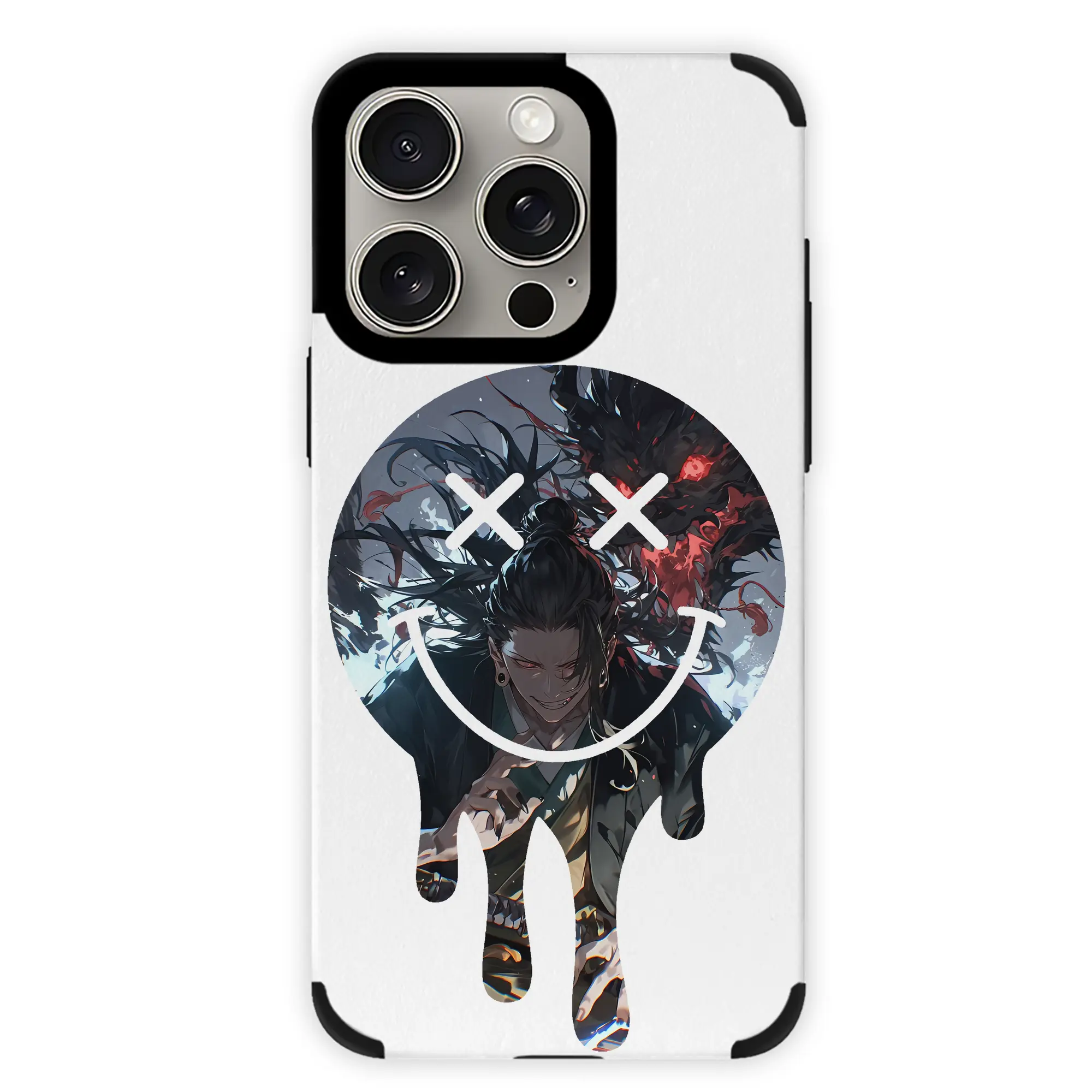 呪術廻戦 グッズ,夏油 傑 - IPhone15ProMax対応 ・ PUレザースマホケース ・ 耐衝撃 ・ 黄変防止 ・ 360度全面保護 ・ 柔らか手触り ・ 3D立体ボタン