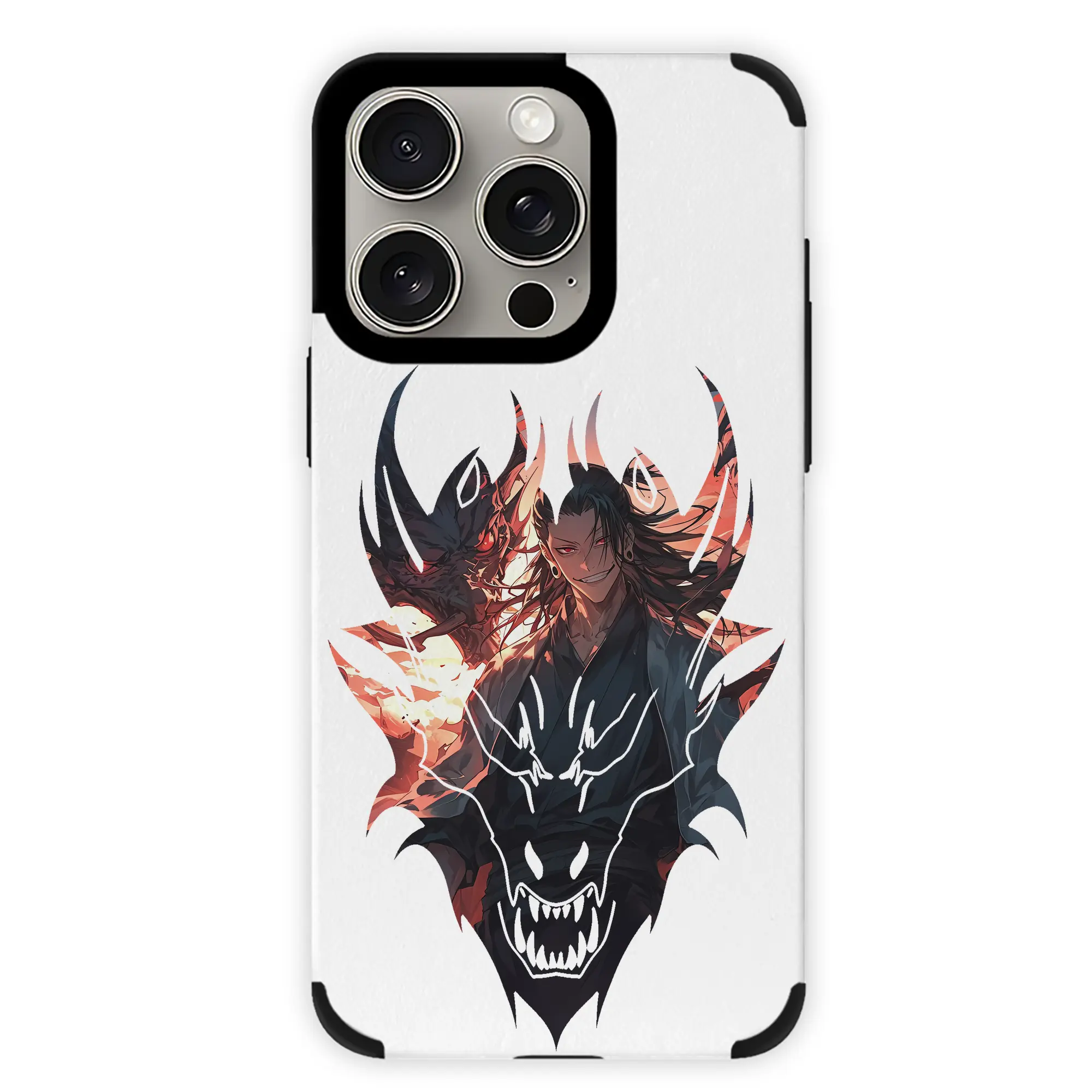 呪術廻戦 グッズ,夏油 傑 - IPhone15ProMax対応 ・ PUレザースマホケース ・ 耐衝撃 ・ 黄変防止 ・ 360度全面保護 ・ 柔らか手触り ・ 3D立体ボタン