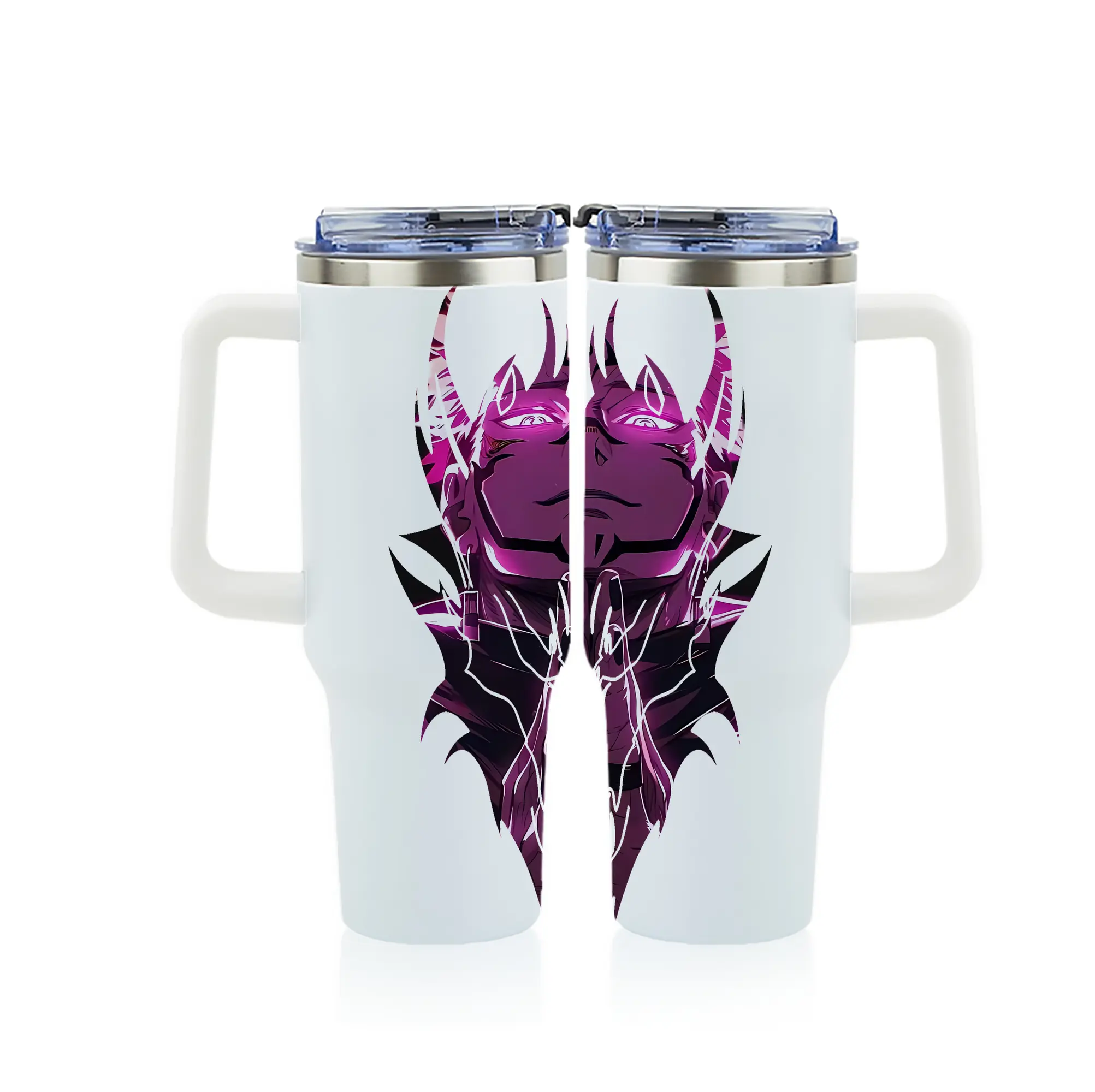 呪術廻戦 グッズ,両面宿儺 - 1200mL フルプリント車用タンブラー ・ 304ステンレス 内側 ・ 201ステンレス 外側 ・ 保温 保冷 ・ 通勤 ドライブ アウトドア用