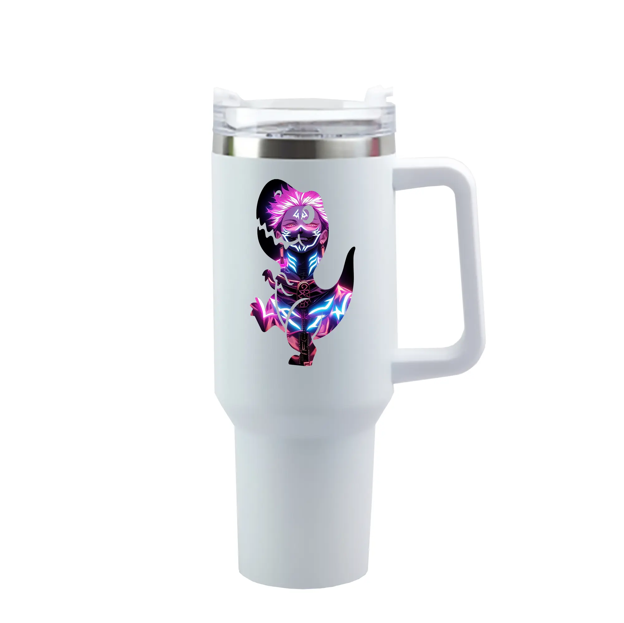 呪術廻戦 グッズ,両面宿儺 - 1200mL 車用タンブラー ・ クリスタルステッカー ・ 304ステンレス 内側 ・ 201ステンレス 外側 ・ 保温 保冷 ・ ハンドル＆ストロー付き ・ 通勤 ドライブ アウトドア用