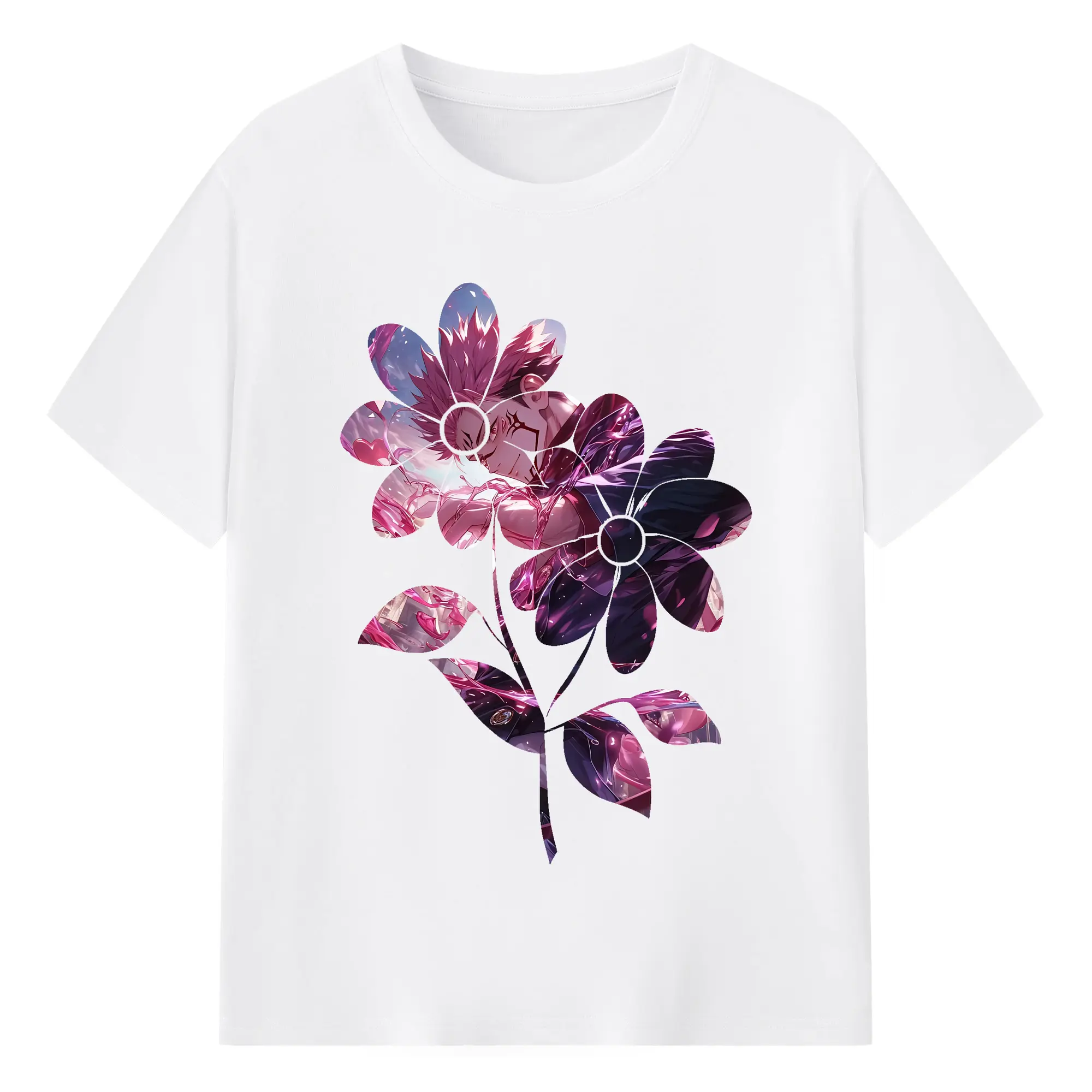 呪術廻戦 グッズ,両面宿儺 - 綿100％ 半袖Tシャツ ・ フロントプリント ・ 快適 通気性 ・ 日常使い 散歩 スポーツ用