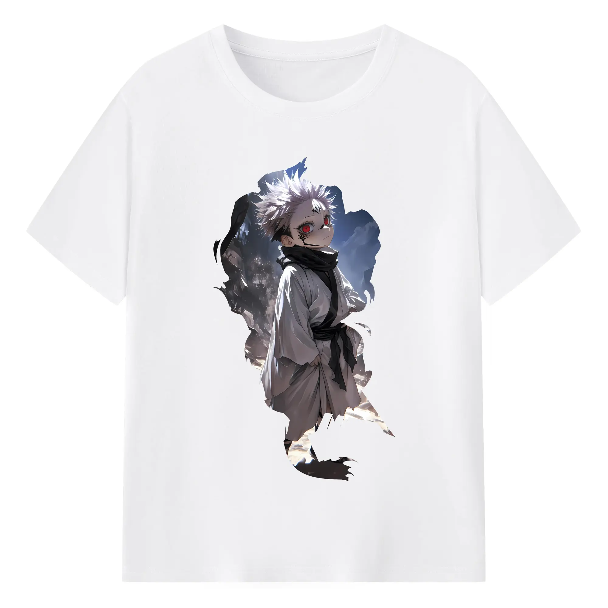 呪術廻戦 グッズ,両面宿儺 - 綿100％ 半袖Tシャツ ・ フロントプリント ・ 快適 通気性 ・ 日常使い 散歩 スポーツ用