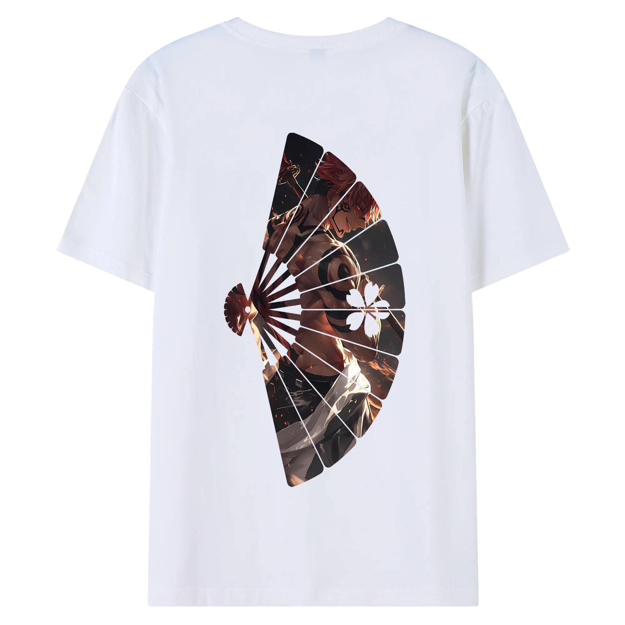 呪術廻戦 グッズ,両面宿儺 - 綿100％ 半袖Tシャツ ・ バックプリント ・ 快適 通気性 ・ 日常使い 散歩 スポーツ用