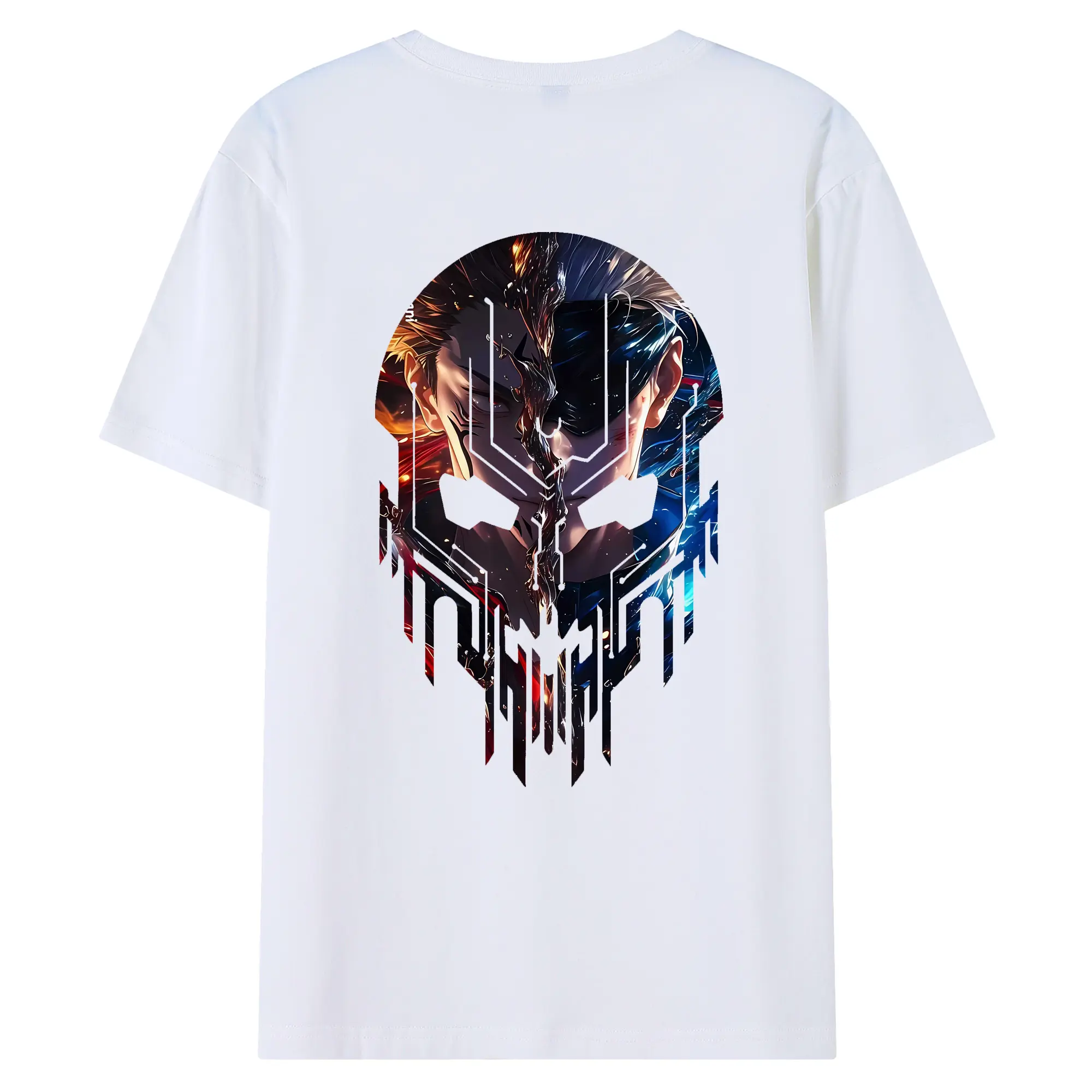 呪術廻戦 グッズ,両面宿儺 - 綿100％ 半袖Tシャツ ・ バックプリント ・ 快適 通気性 ・ 日常使い 散歩 スポーツ用