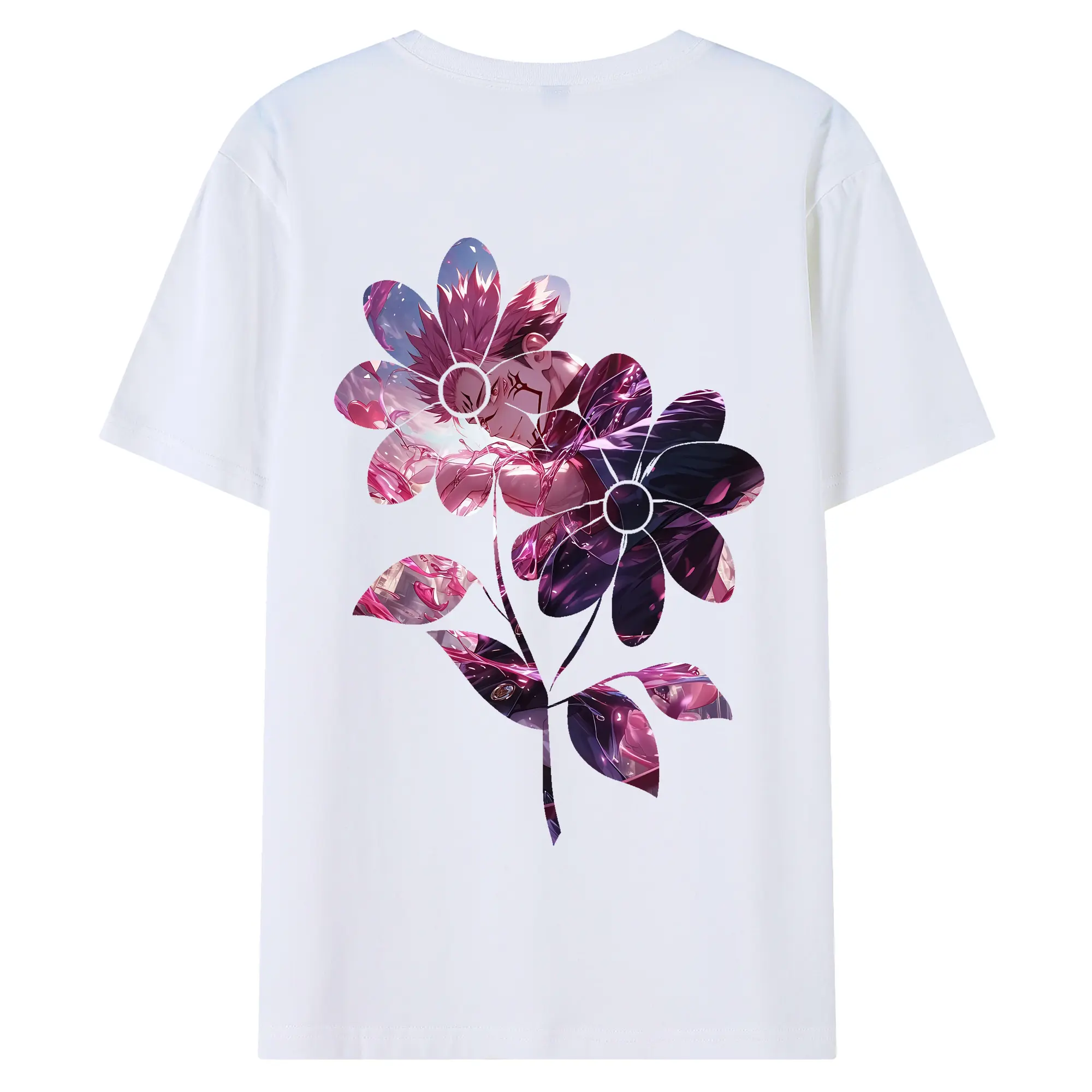 呪術廻戦 グッズ,両面宿儺 - 綿100％ 半袖Tシャツ ・ バックプリント ・ 快適 通気性 ・ 日常使い 散歩 スポーツ用