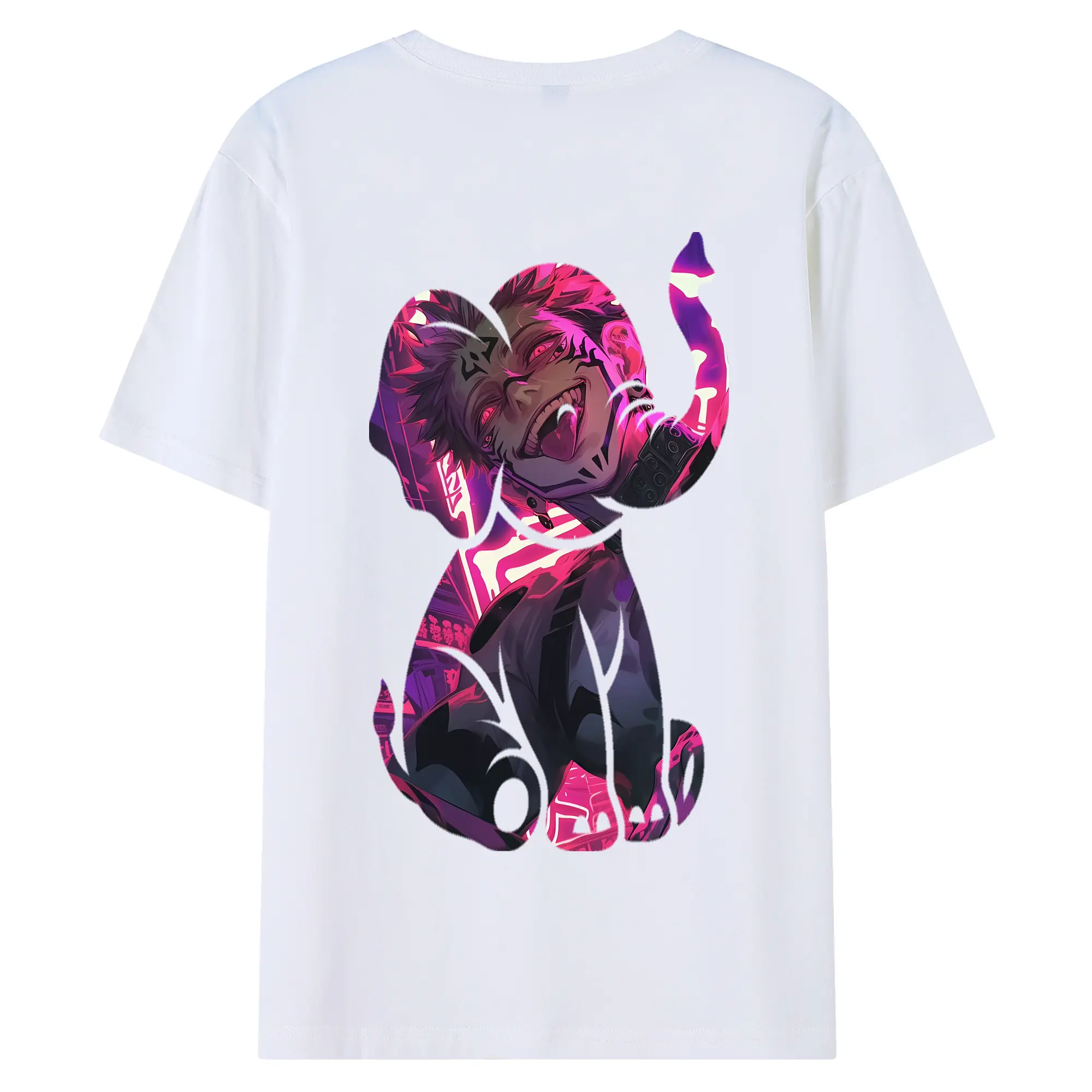 呪術廻戦 グッズ,両面宿儺 - 綿100％ 半袖Tシャツ ・ バックプリント ・ 快適 通気性 ・ 日常使い 散歩 スポーツ用