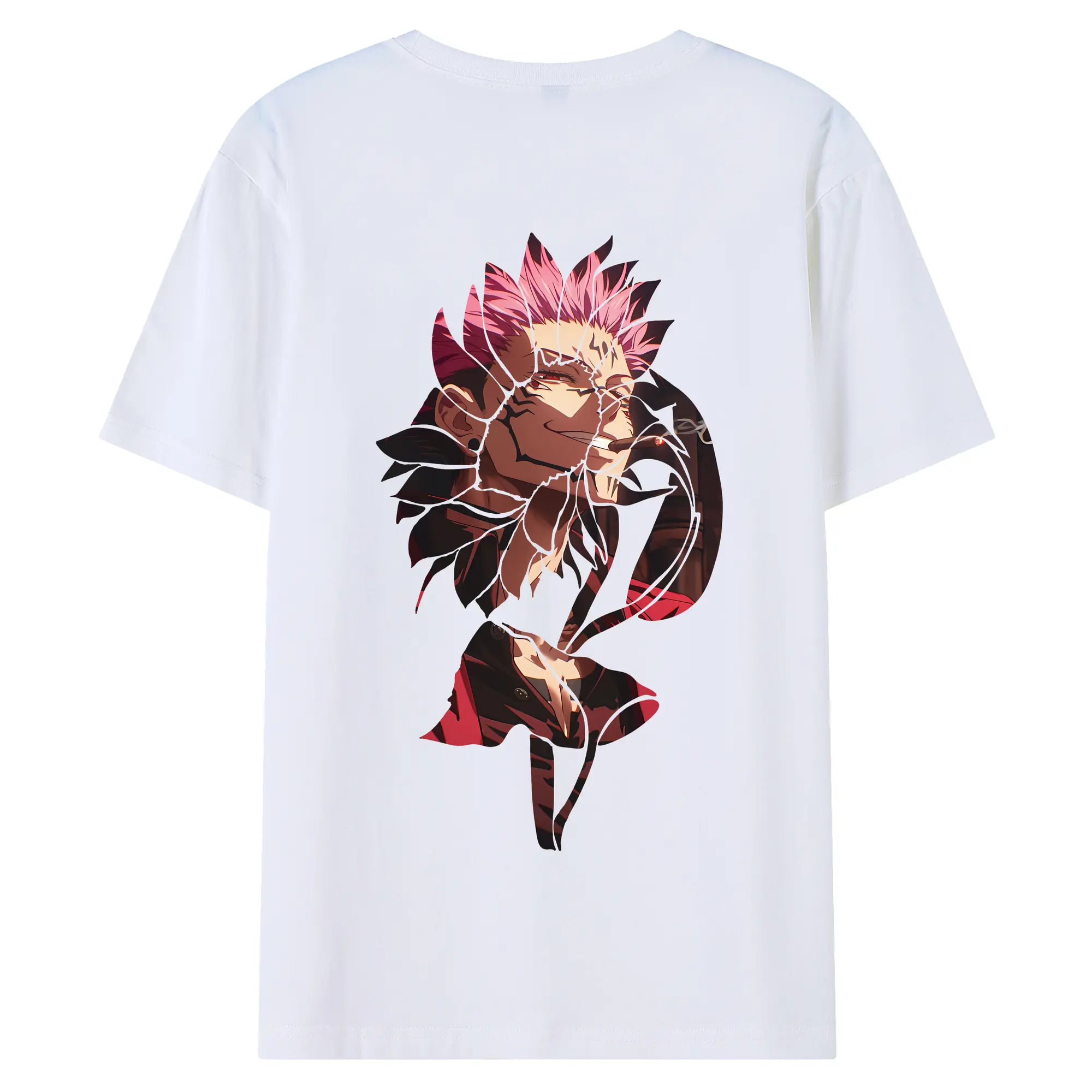 呪術廻戦 グッズ,両面宿儺 - 綿100％ 半袖Tシャツ ・ バックプリント ・ 快適 通気性 ・ 日常使い 散歩 スポーツ用