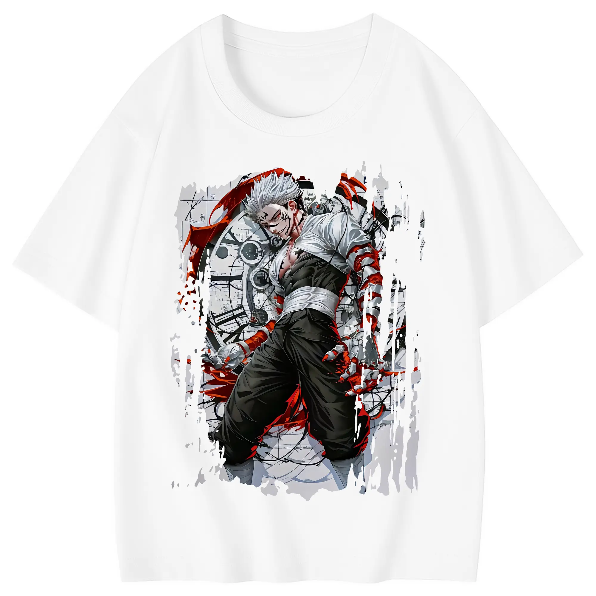 呪術廻戦 グッズ,両面宿儺 - 綿100％ キッズTシャツ ・ フロントプリント ・ 快適 通気性 ・ スポーツ カジュアル 散歩用