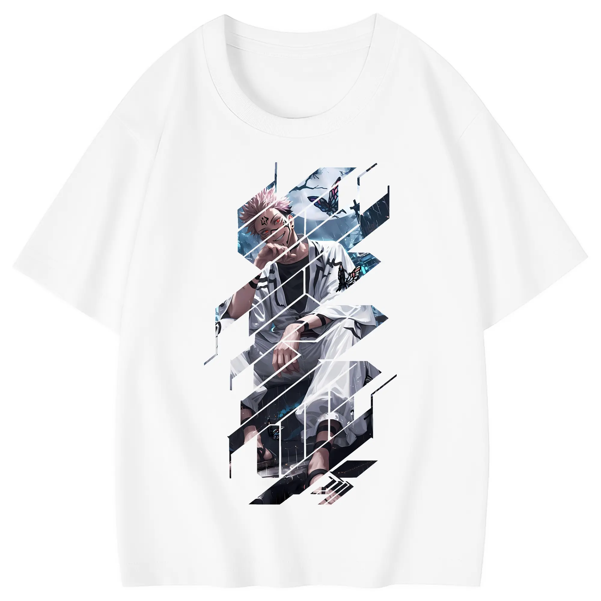 呪術廻戦 グッズ,両面宿儺 - 綿100％ キッズTシャツ ・ フロントプリント ・ 快適 通気性 ・ スポーツ カジュアル 散歩用