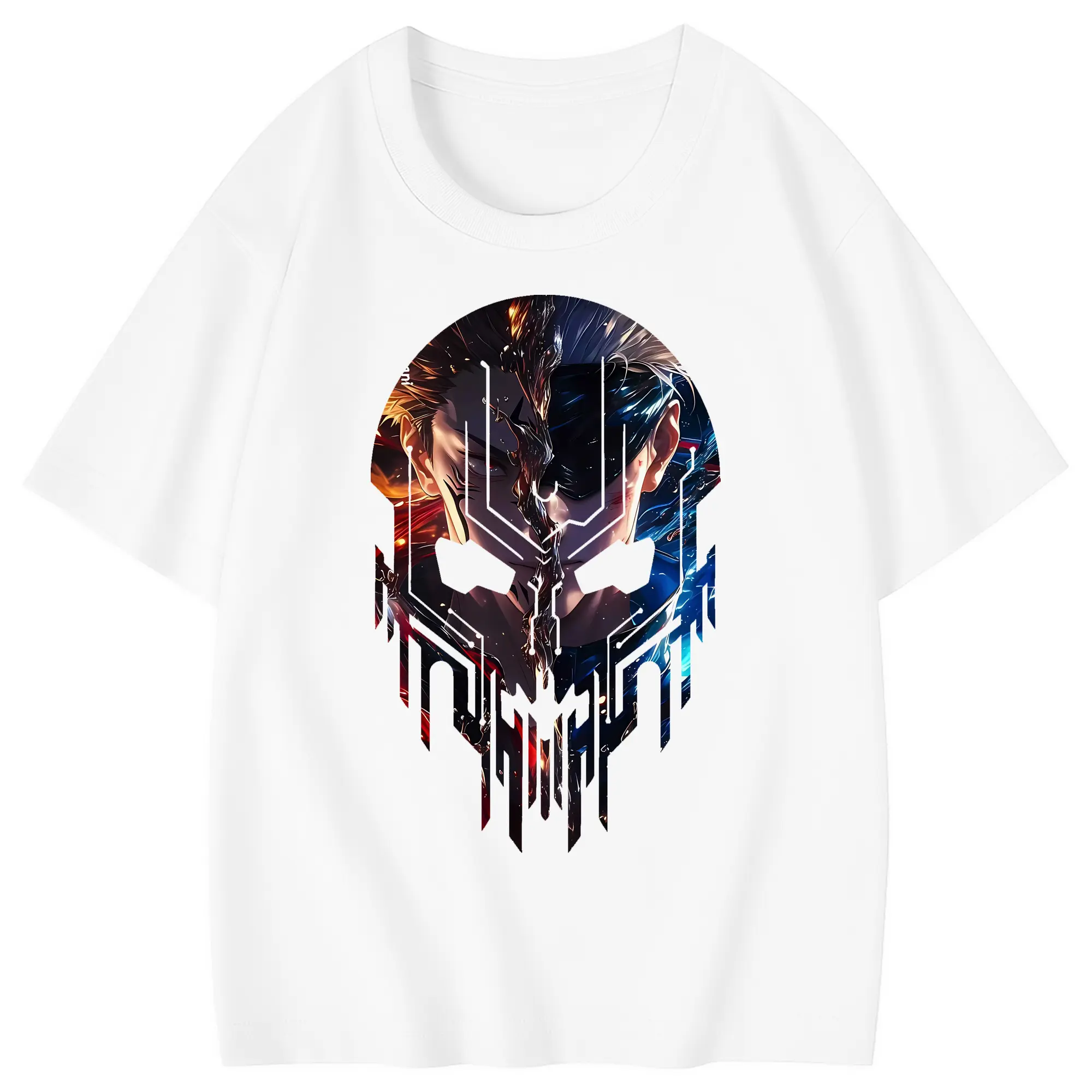 呪術廻戦 グッズ,両面宿儺 - 綿100％ キッズTシャツ ・ フロントプリント ・ 快適 通気性 ・ スポーツ カジュアル 散歩用