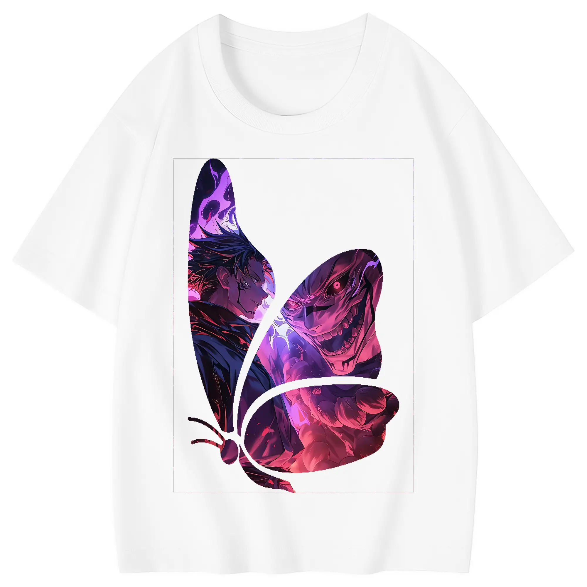 呪術廻戦 グッズ,両面宿儺 - 綿100％ キッズTシャツ ・ フロントプリント ・ 快適 通気性 ・ スポーツ カジュアル 散歩用