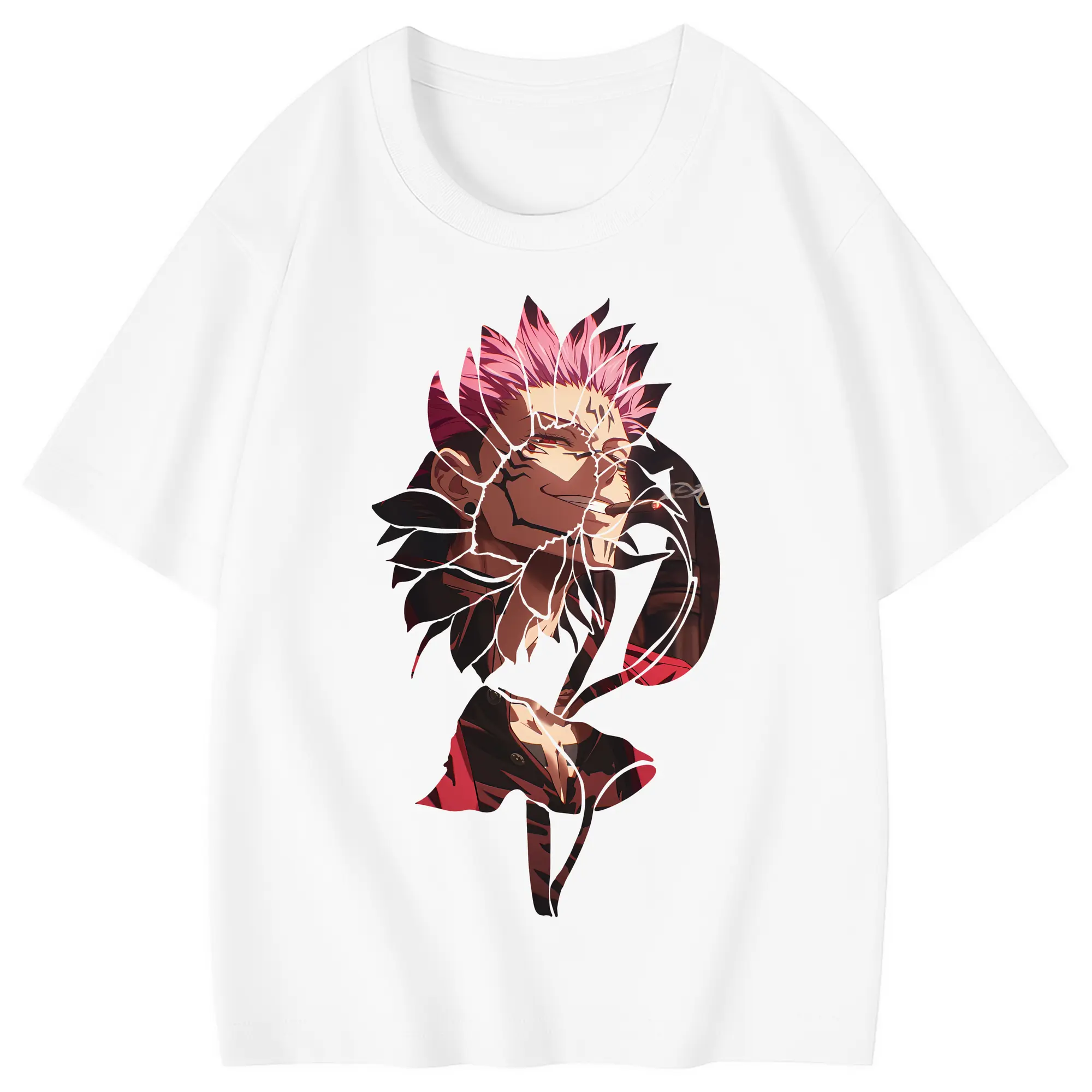 呪術廻戦 グッズ,両面宿儺 - 綿100％ キッズTシャツ ・ フロントプリント ・ 快適 通気性 ・ スポーツ カジュアル 散歩用