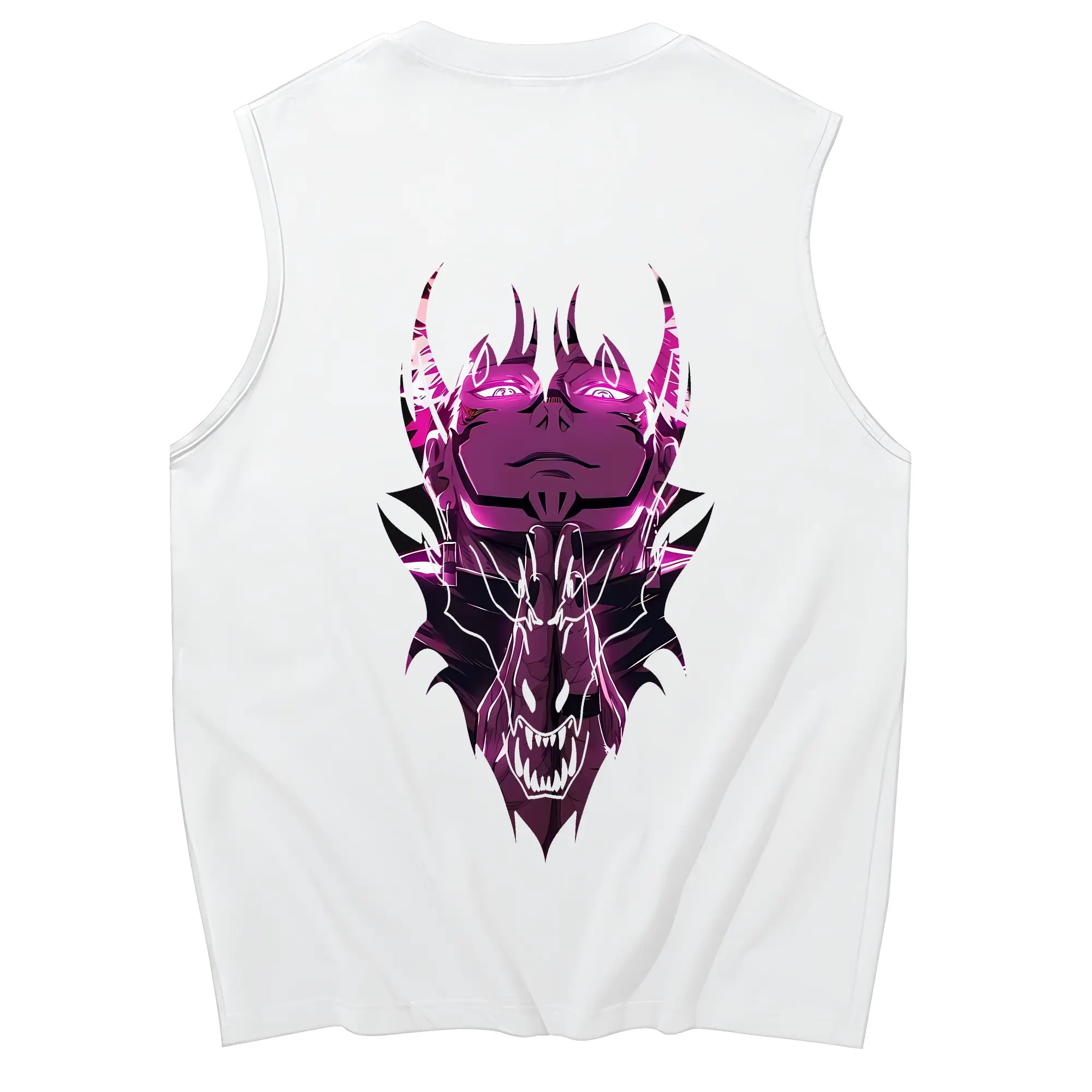 呪術廻戦 グッズ,両面宿儺 - コットン100％ タンクトップ ・ 背面プリント ・ タイトシルエット ・ 快適 通気性 ・ スポーツ カジュアル 散歩用