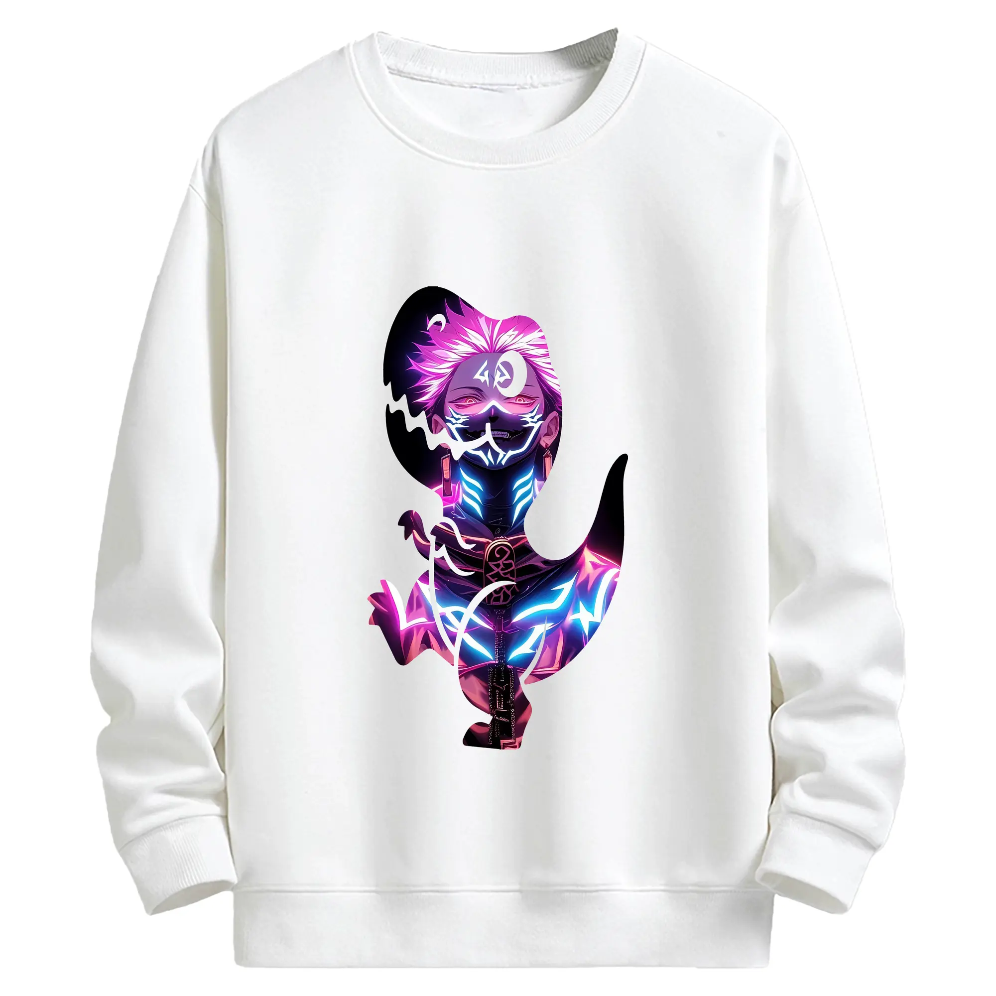 呪術廻戦 グッズ,両面宿儺 - 高品質 クルーネック スウェット ・ コットン59％ ポリエステル41％ ・ ユニセックス 長袖 トレーナー ・ カジュアル デイリー スポーツ 散歩用