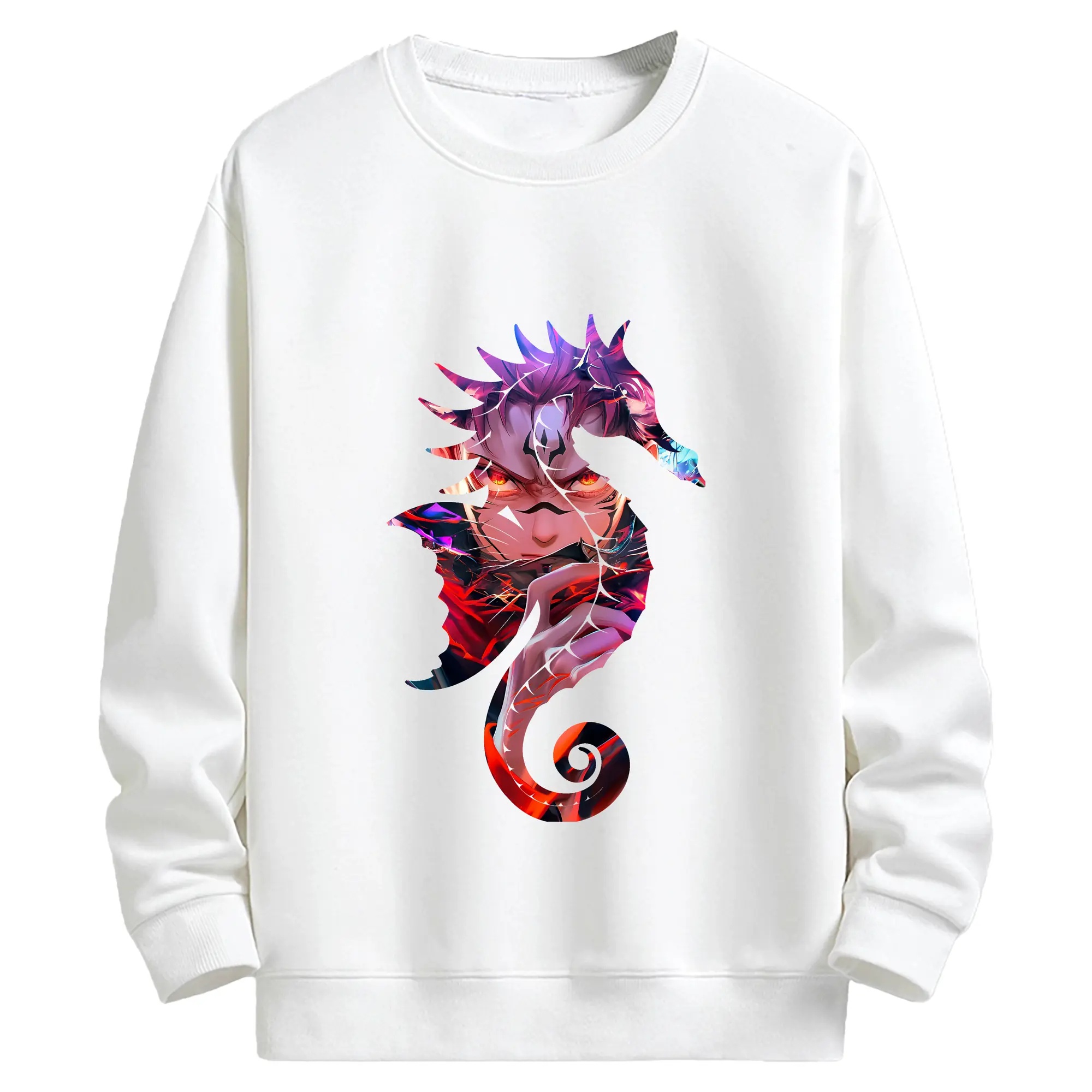 呪術廻戦 グッズ,両面宿儺 - キッズ クルーネックスウェットシャツ ・ フロントプリント ・ 綿80％ ポリエステル20％ ・ 快適 通学 スポーツ 日常使い お散歩用