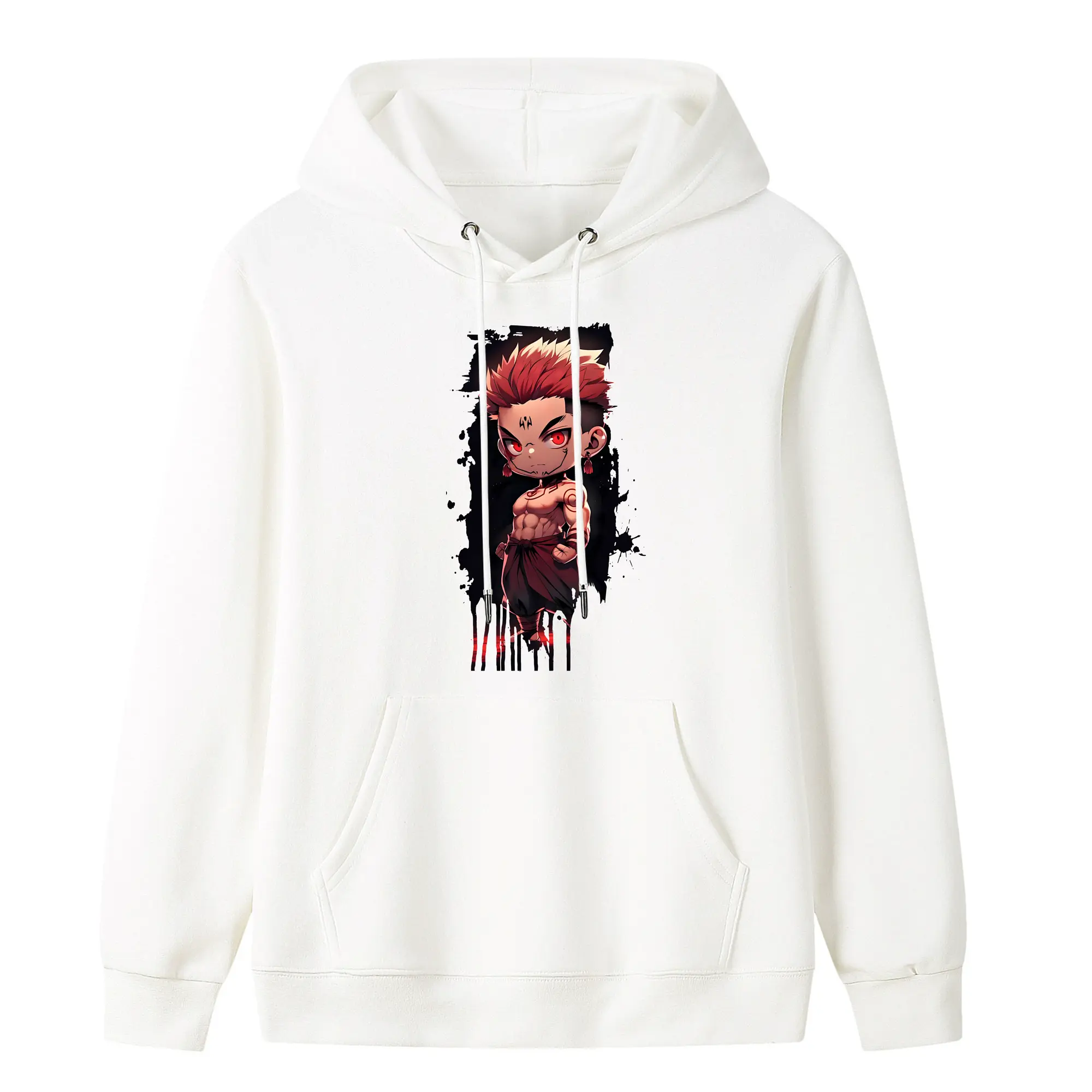 呪術廻戦 グッズ,両面宿儺 - キッズ フード付きパーカー ・ フロントプリント ・ ポリエステル100％ ・ 快適 通学 スポーツ 日常使い お散歩用