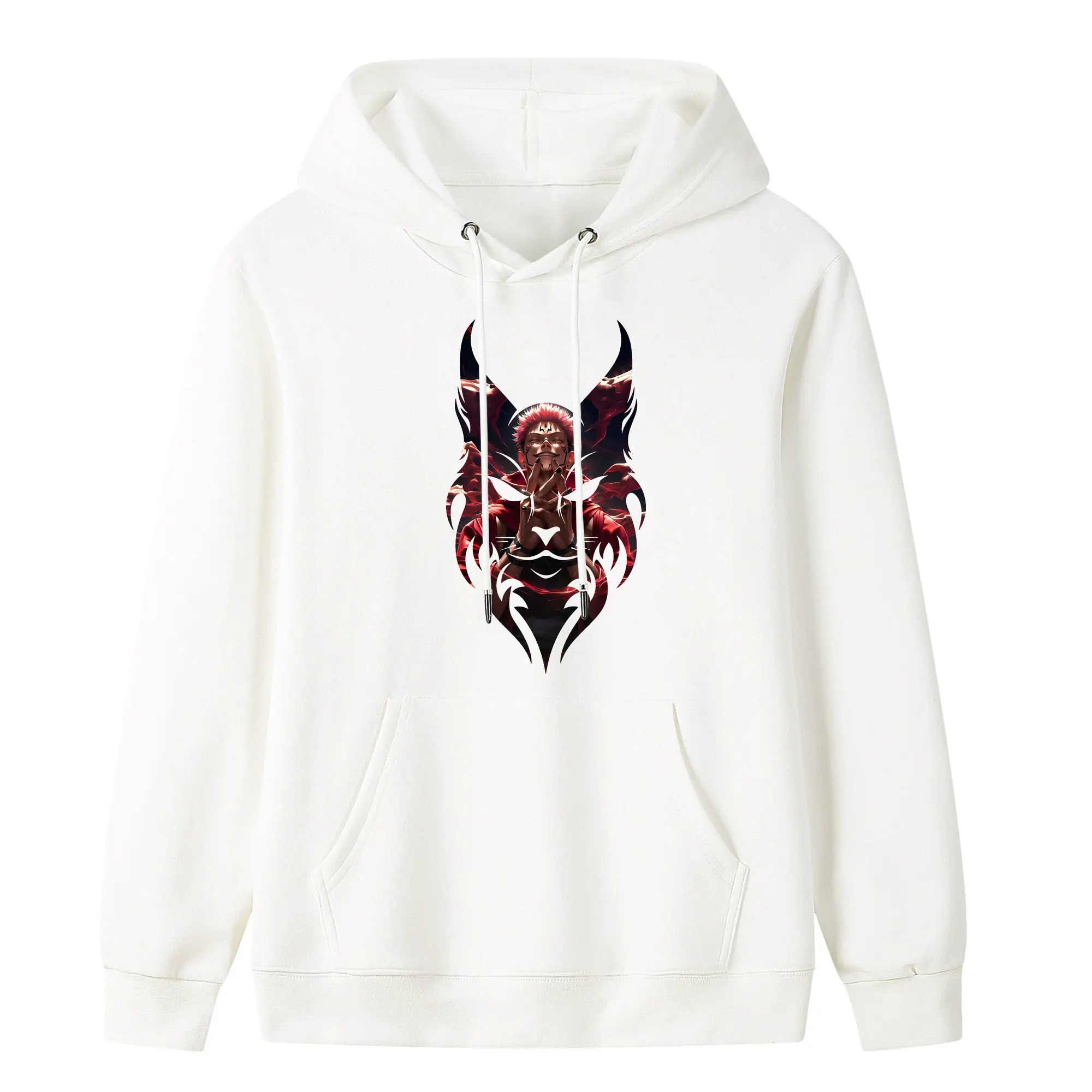 呪術廻戦 グッズ,両面宿儺 - キッズ フード付きパーカー ・ フロントプリント ・ ポリエステル100％ ・ 快適 通学 スポーツ 日常使い お散歩用