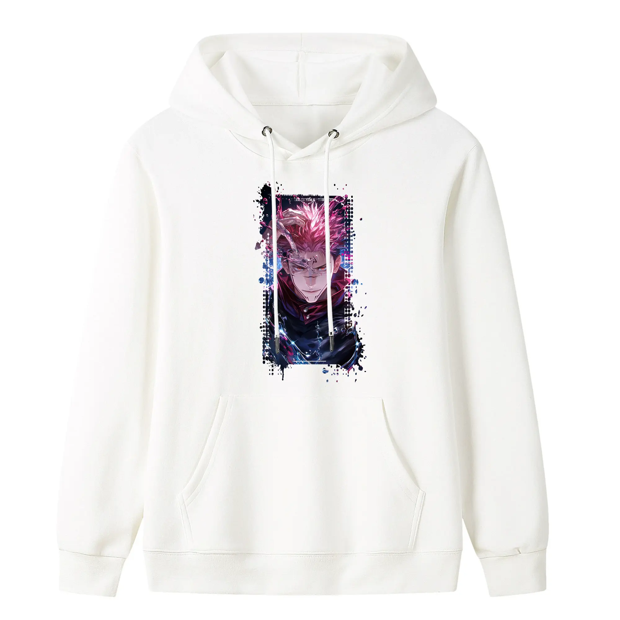 呪術廻戦 グッズ,両面宿儺 - キッズ フード付きパーカー ・ フロントプリント ・ ポリエステル100％ ・ 快適 通学 スポーツ 日常使い お散歩用