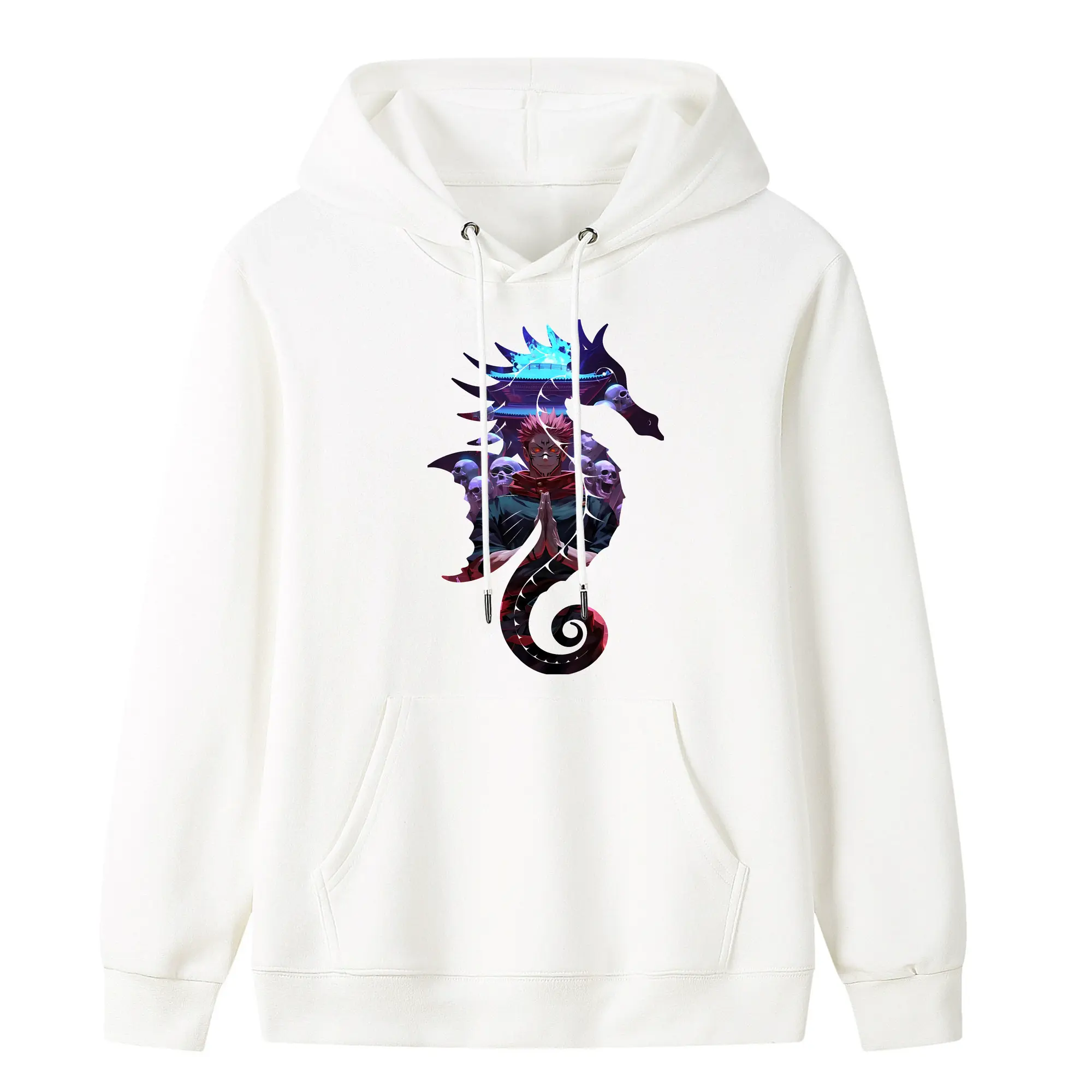 呪術廻戦 グッズ,両面宿儺 - キッズ フード付きパーカー ・ フロントプリント ・ ポリエステル100％ ・ 快適 通学 スポーツ 日常使い お散歩用