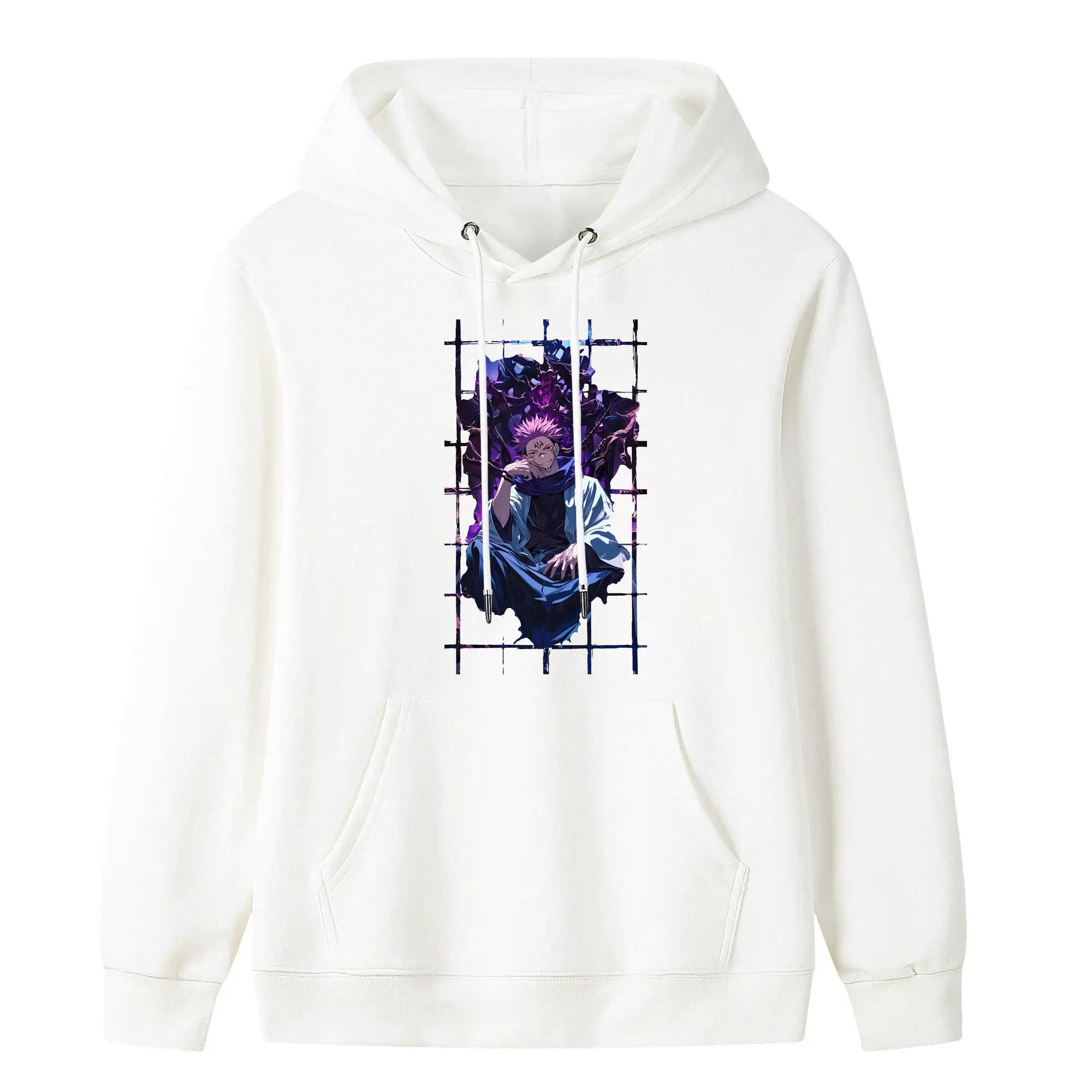 呪術廻戦 グッズ,両面宿儺 - キッズ フード付きパーカー ・ フロントプリント ・ ポリエステル100％ ・ 快適 通学 スポーツ 日常使い お散歩用