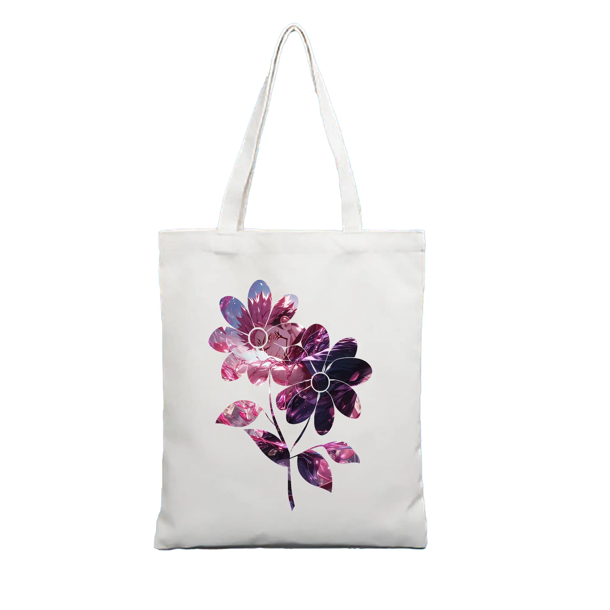 呪術廻戦 グッズ,両面宿儺 - 縦型キャンバス手提げバッグ（トートバッグ） ・ キャンバス素材 ・ ショッピング用 ・ 軽量 丈夫 お手入れ簡単